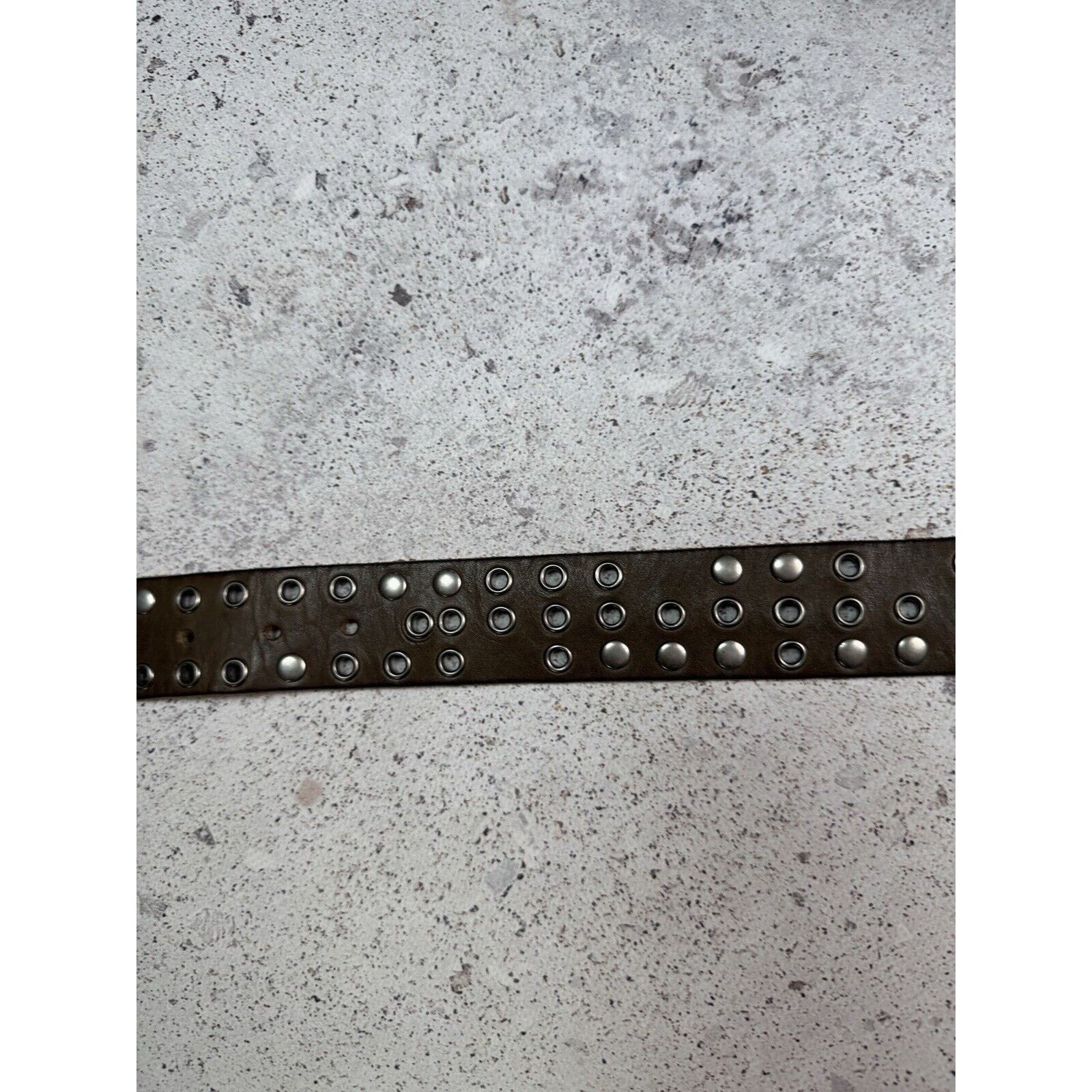 Other Vintage Punk Leather Belt Y2K Rhinestones Metal Spikes Size 34 - 7 Thumbnail
