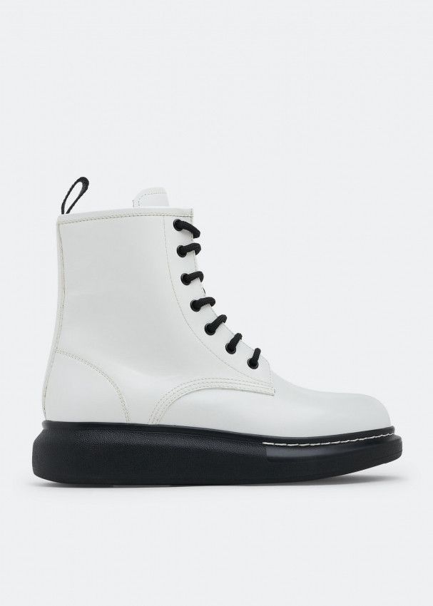Alexander McQueen o1y0225 Ankle Boots in White Size US 10 / IT 40 - 1 Thumbnail