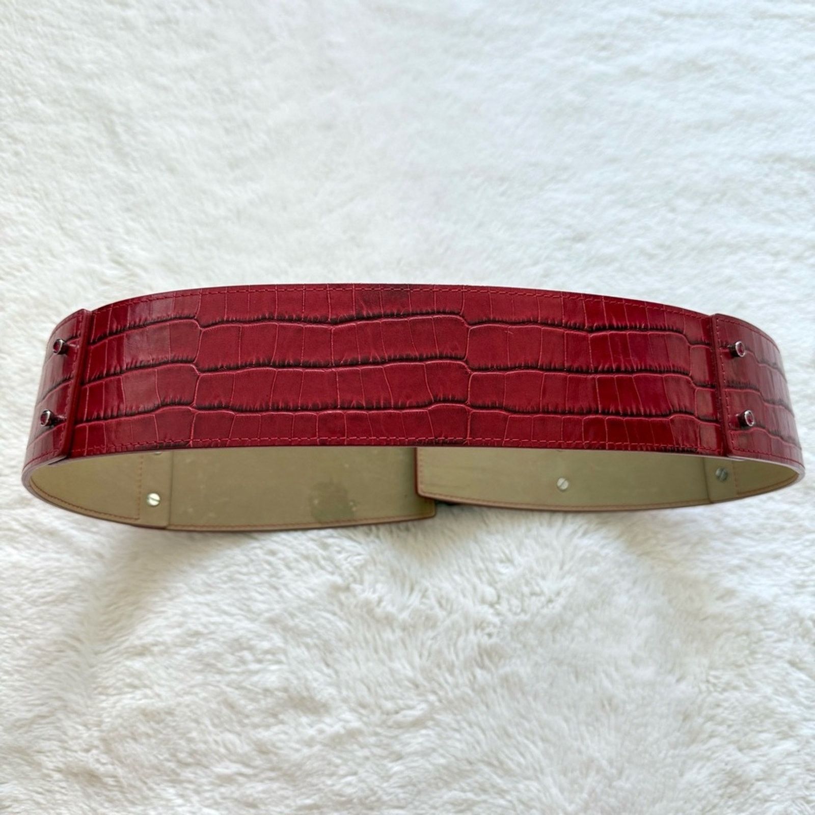Swarovski SWAROVSKI women leather wide belt size M/L Authentic Size ONE SIZE - 5 Thumbnail