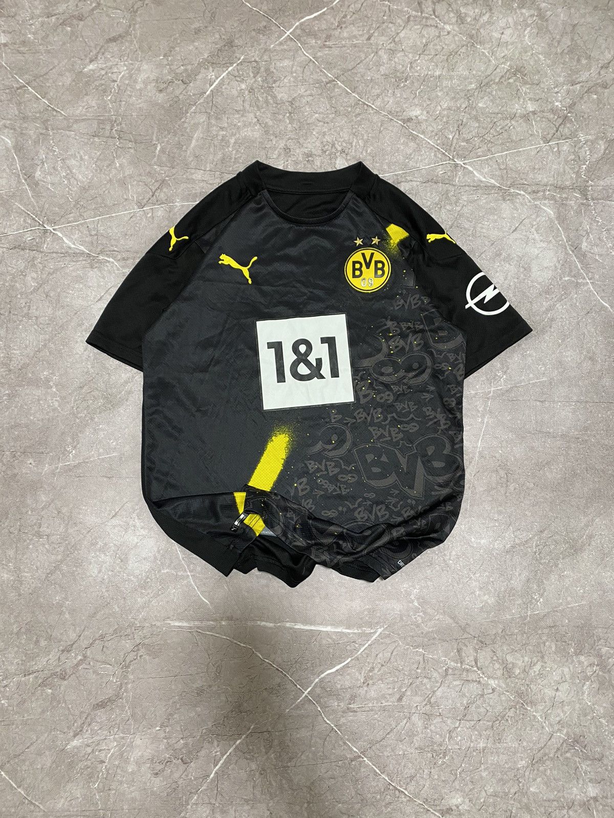 Puma × Vintage Puma 2020/21 Borussia Dortmund BVB Away Football Black Shirt Size US S / EU 44-46 / 1 - 2 Thumbnail