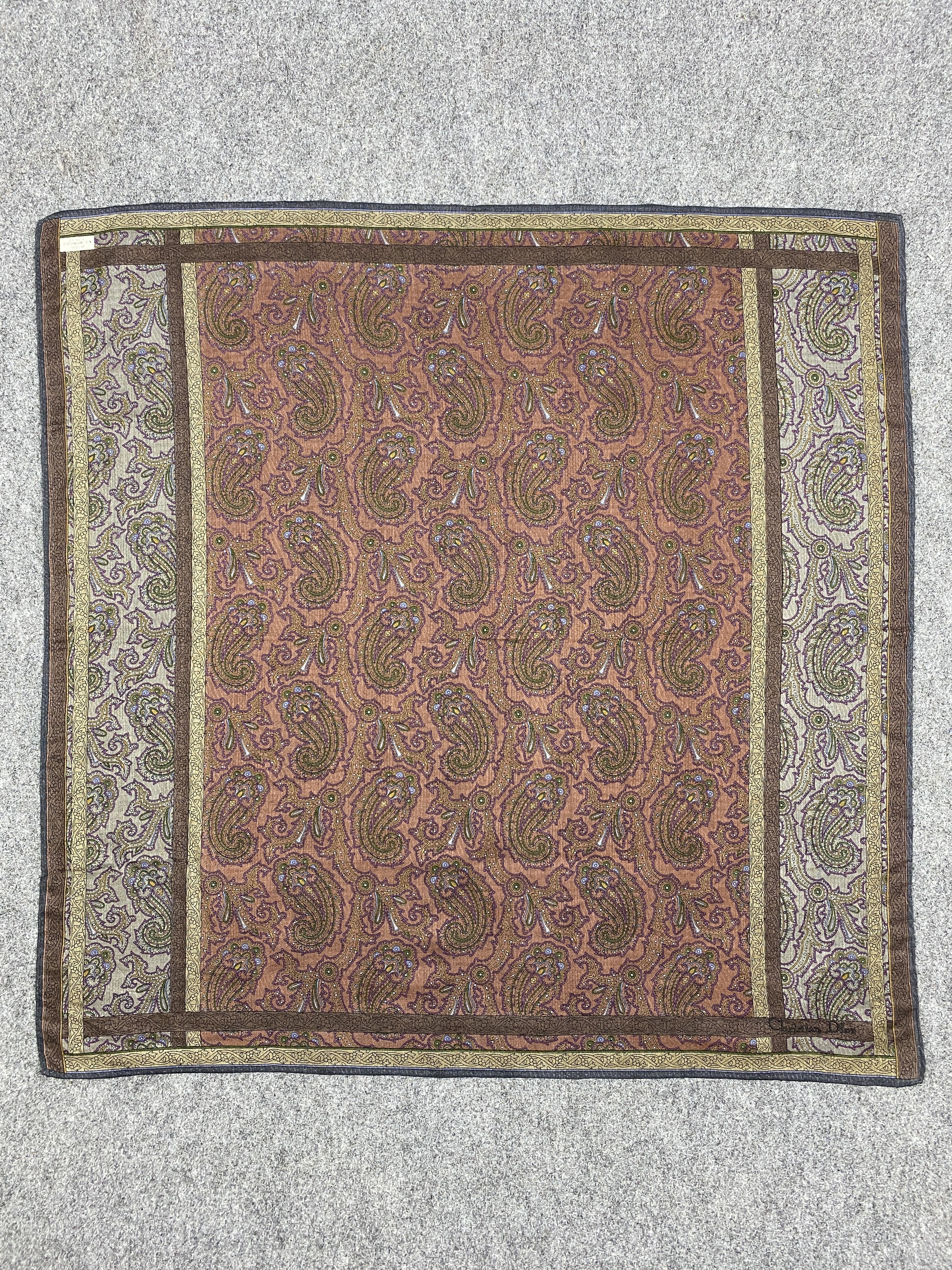 Christian Dior Monsieur Christian Dior Bandana / Handkerchief / Neckerchief HKC0206 Size ONE SIZE - 4 Thumbnail