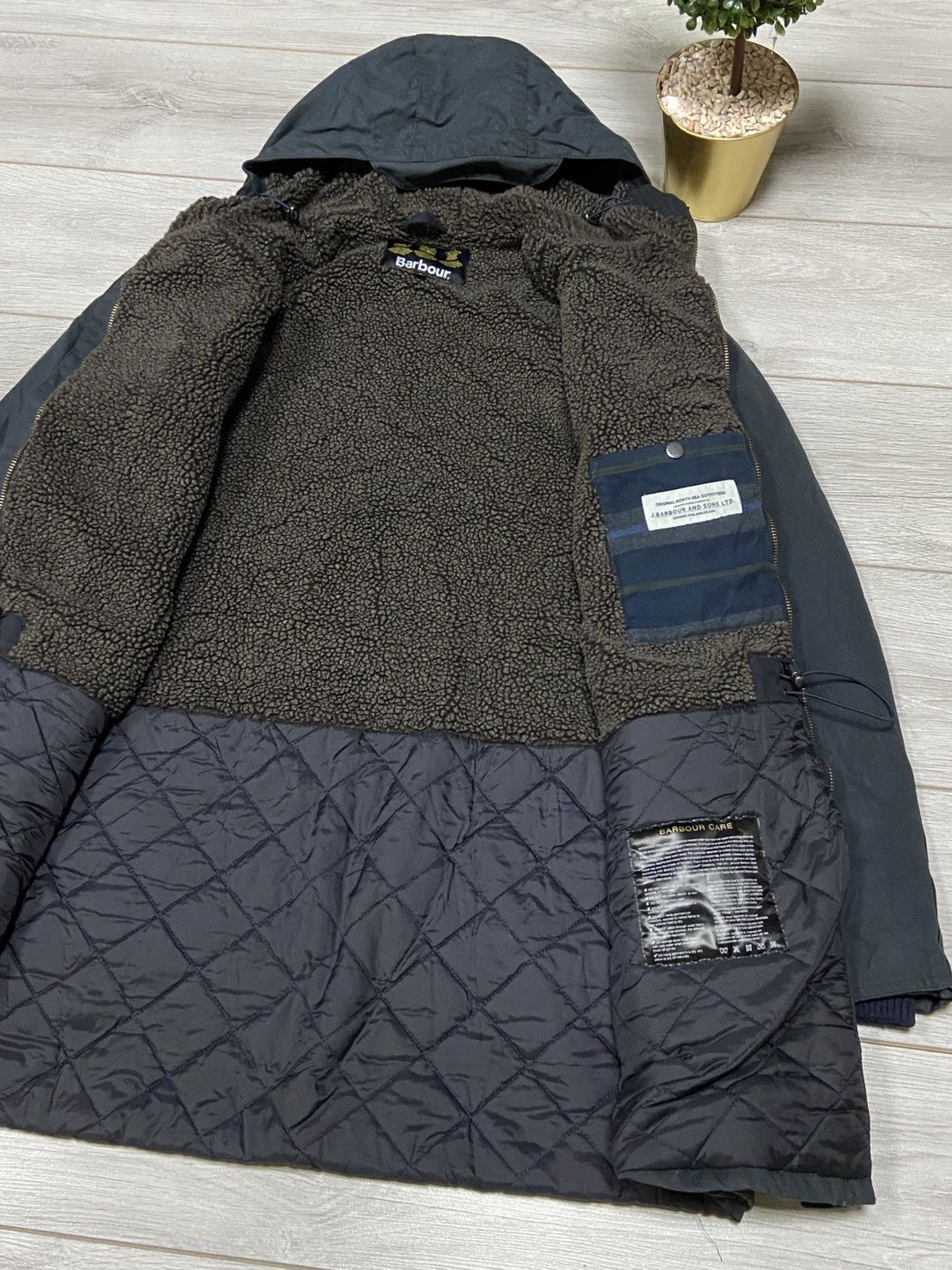 Barbour Barbour Oakum Wax Jacket Navy Waxed Cotton England Style Size US XL / EU 56 / 4 - 9 Thumbnail