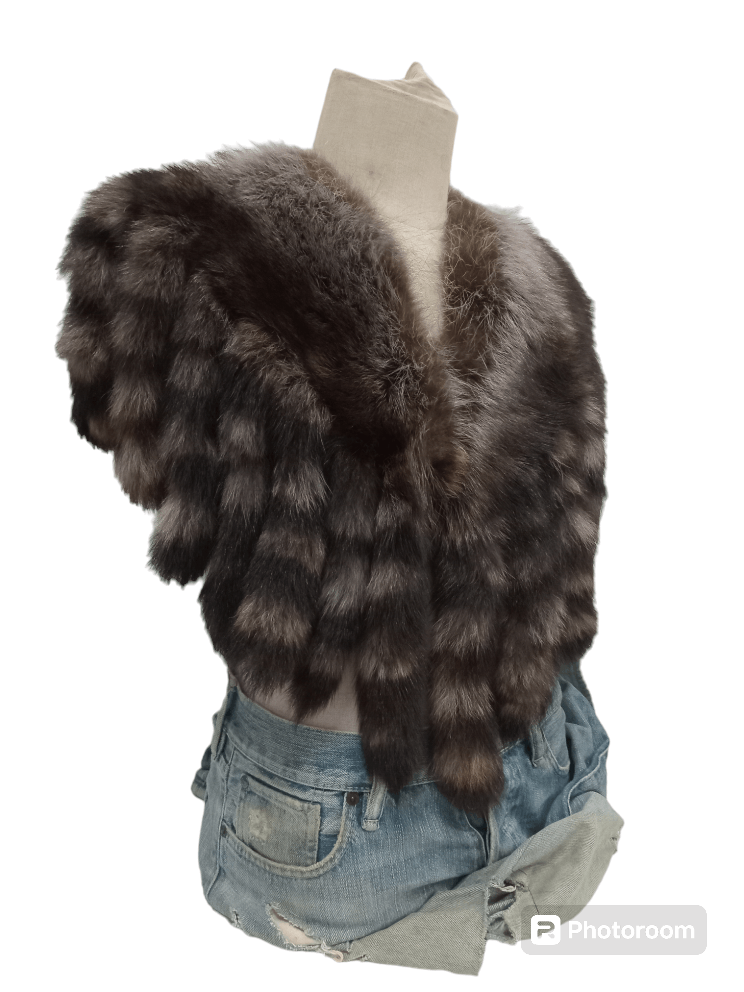 Other Rare Aunthentic Silver Fox Fur Muffler/Cape/Poncho Size US XL / EU 56 / 4 - 4 Thumbnail