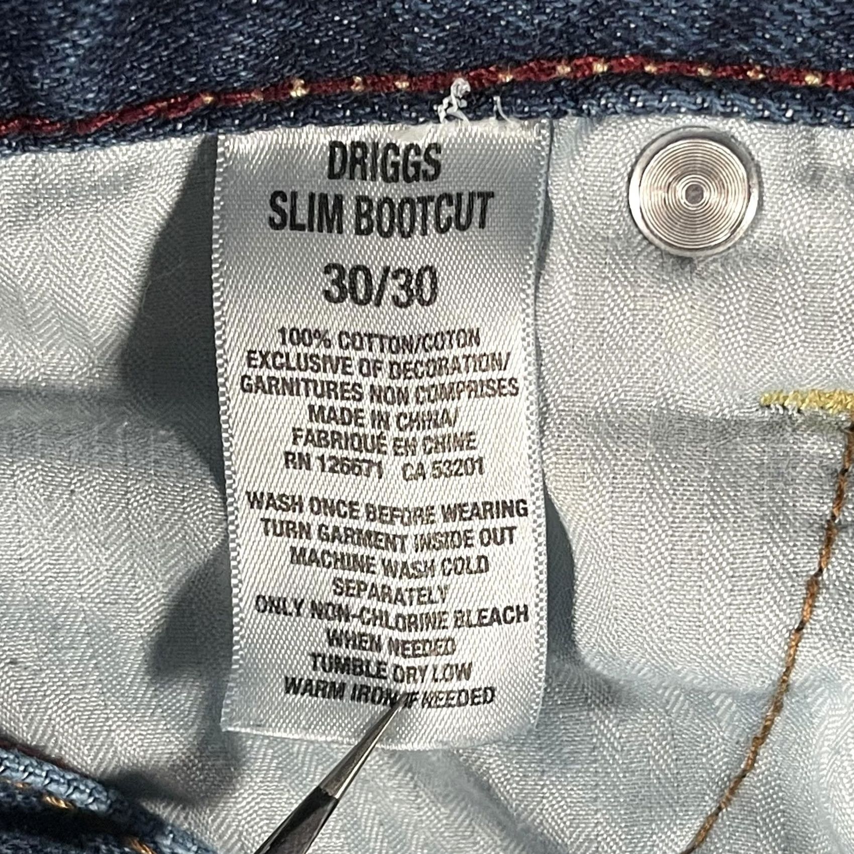 Vintage Aéropostale Jeans Mens 30x30 Blue Driggs Slim Bootcut Distressed Ripped Denim Size US 30 / EU 46 - 7 Thumbnail
