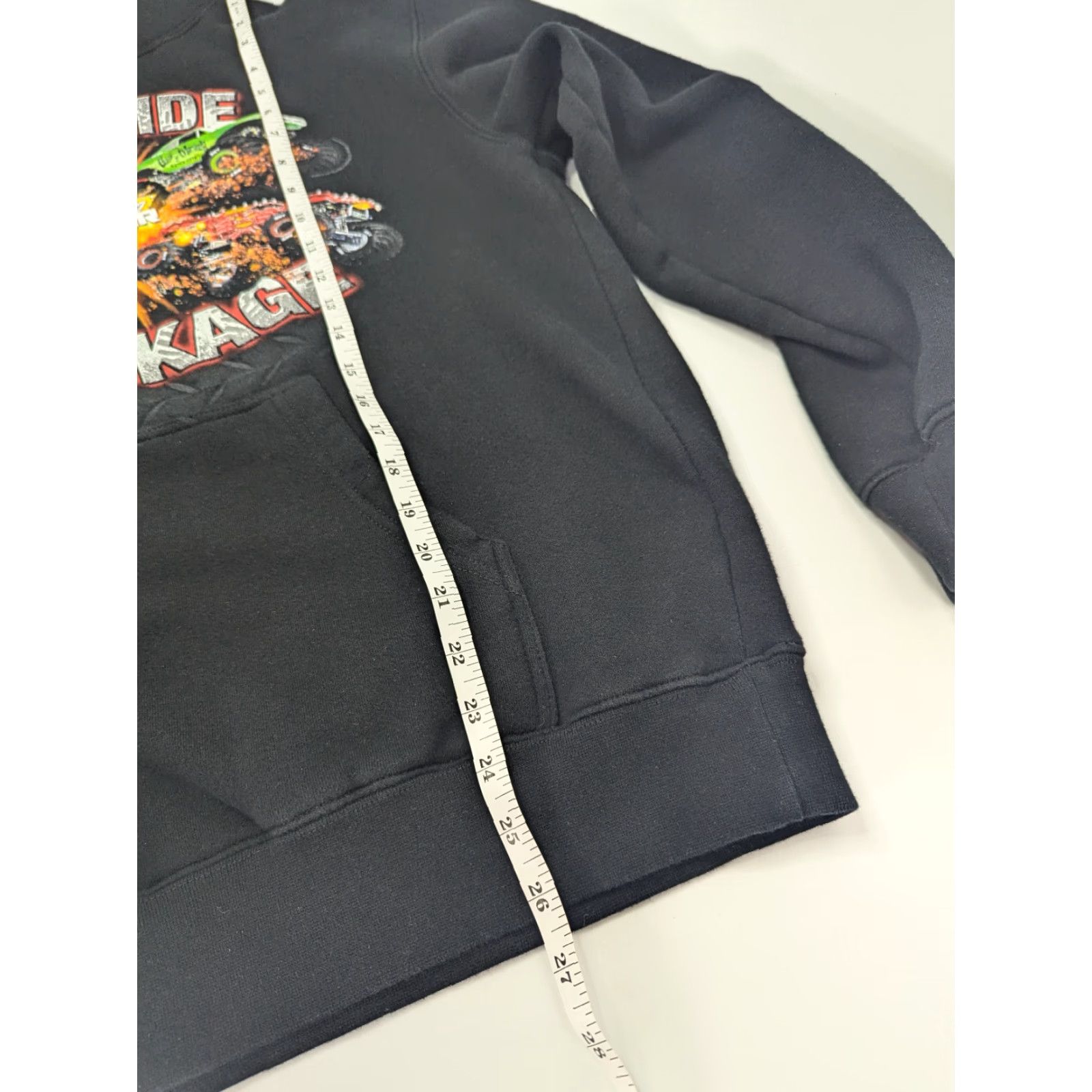 Vintage VINTAGE Monster Jam Worldwide Wreckage Event Black Hoodie Size Medium Baggy Loose Fit Size US M / EU 48-50 / 2 - 6 Thumbnail