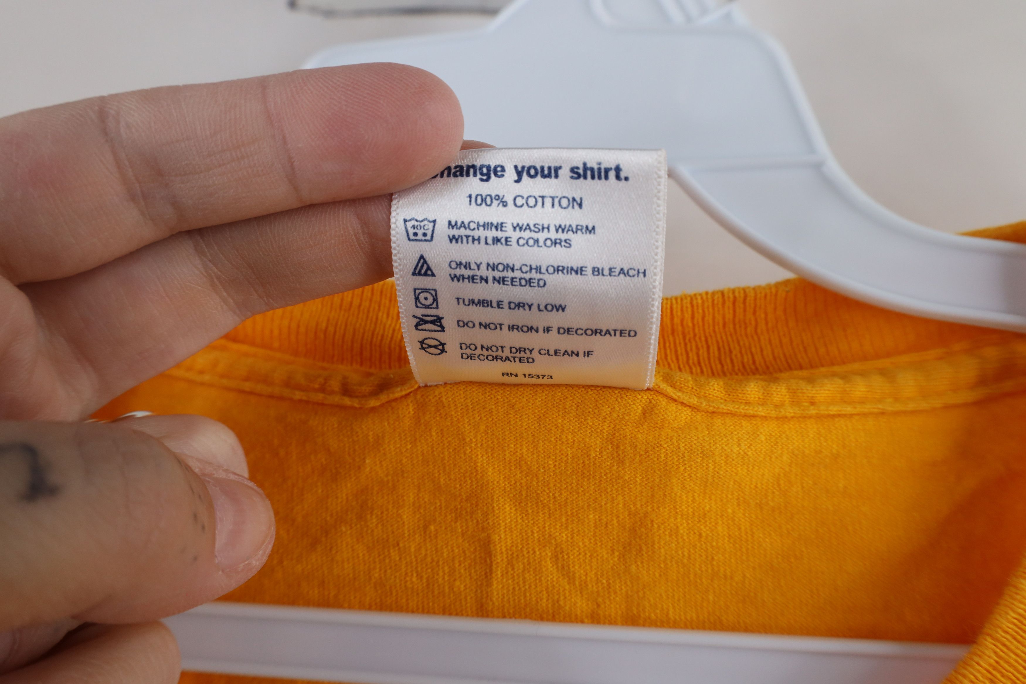 Vintage Vintage 90s Streetwear Short Sleeve T-Shirt Yellow Cotton Size US L / EU 52-54 / 3 - 6 Thumbnail