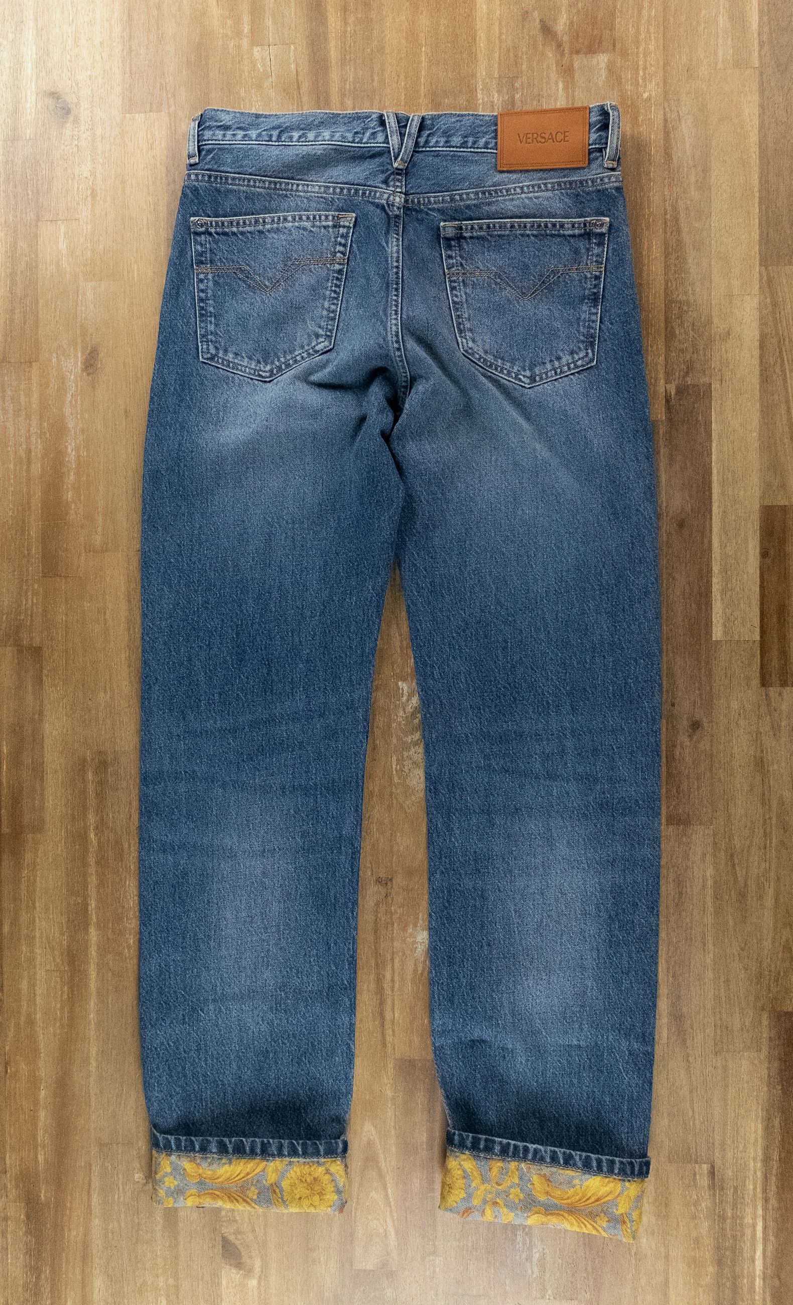 Versace VERSACE blue jeans with barocco print lower cuffs Size 32 q Size US 32 / EU 48 - 14 Thumbnail