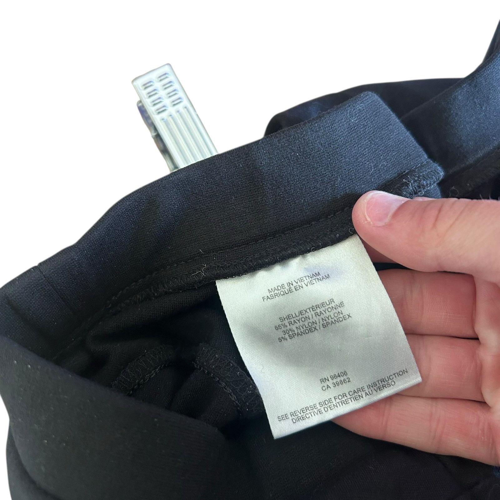 Theory Theory Black Pull On Skinny Dress Pants Sz P Sz 26 Size 26" / US 2 / IT 38 - 3 Thumbnail