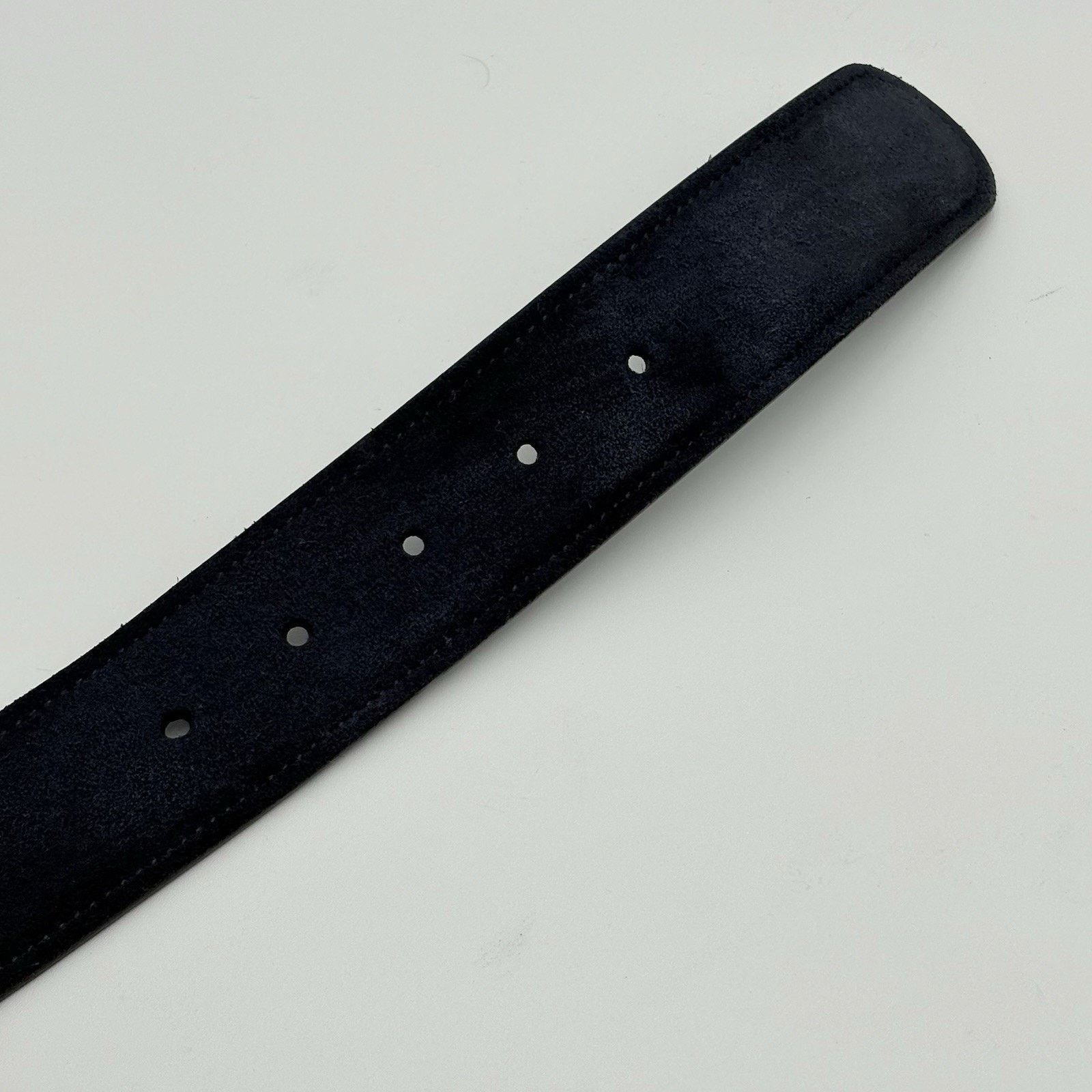 Gucci Gucci Belt GG Interlocking Buckle Suede & Leather ' Blue ' Size 40 - 7 Thumbnail