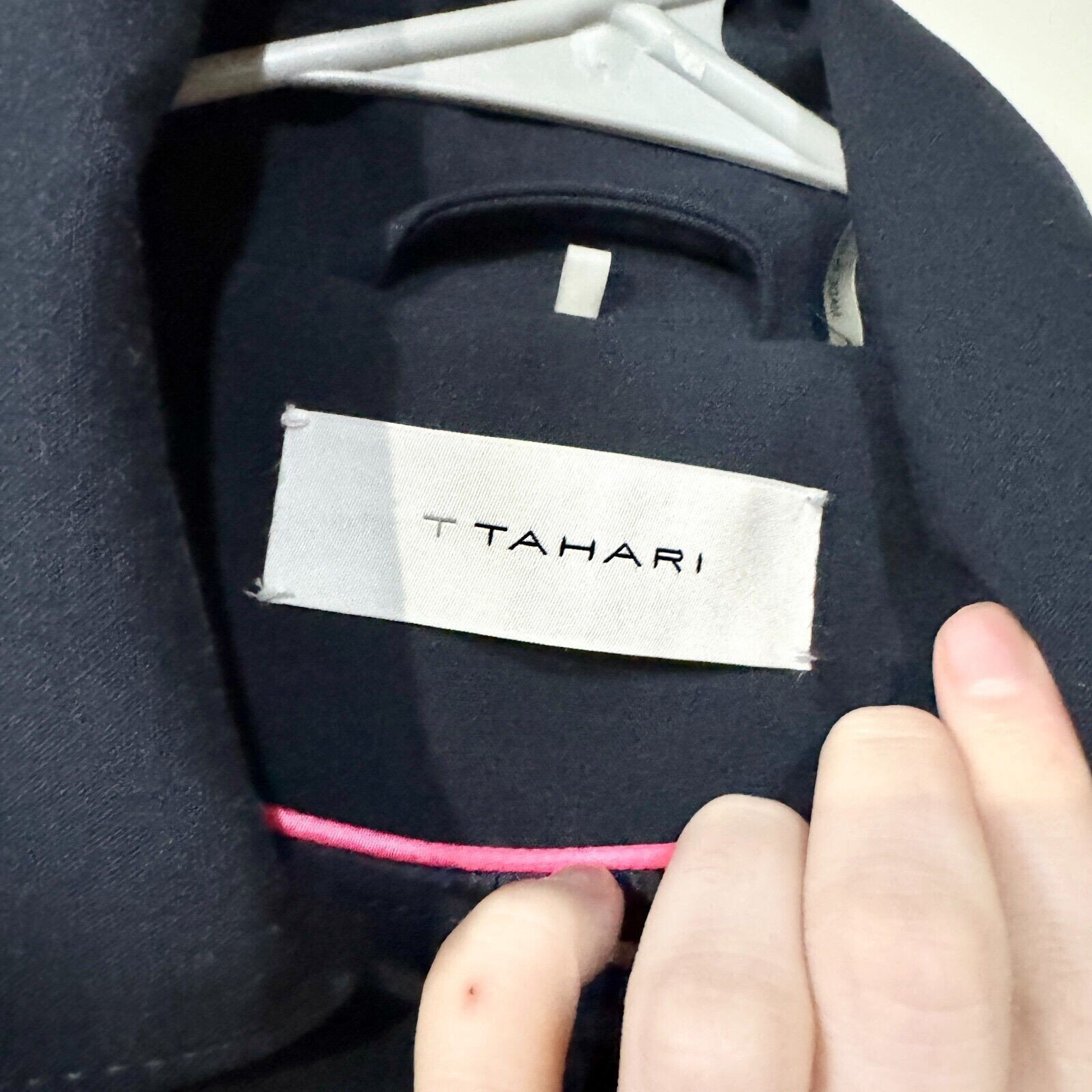 Elie Tahari Tahari Jacket Button Down Navy Blue Pleated Collared Size M Size M / US 6-8 / IT 42-44 - 2 Thumbnail
