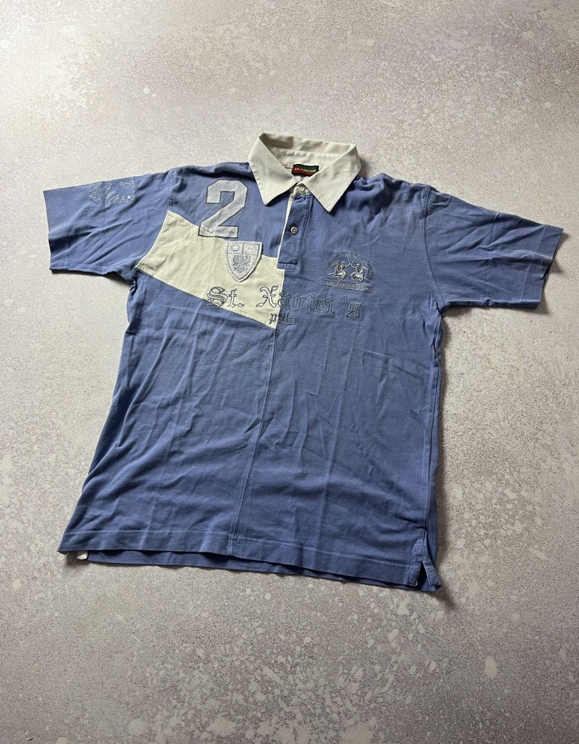 La Martina Vintage La Martina Argentina Polo Team #2 Tee Big Logo Y2K. Size US L / EU 52-54 / 3 - 1 Thumbnail
