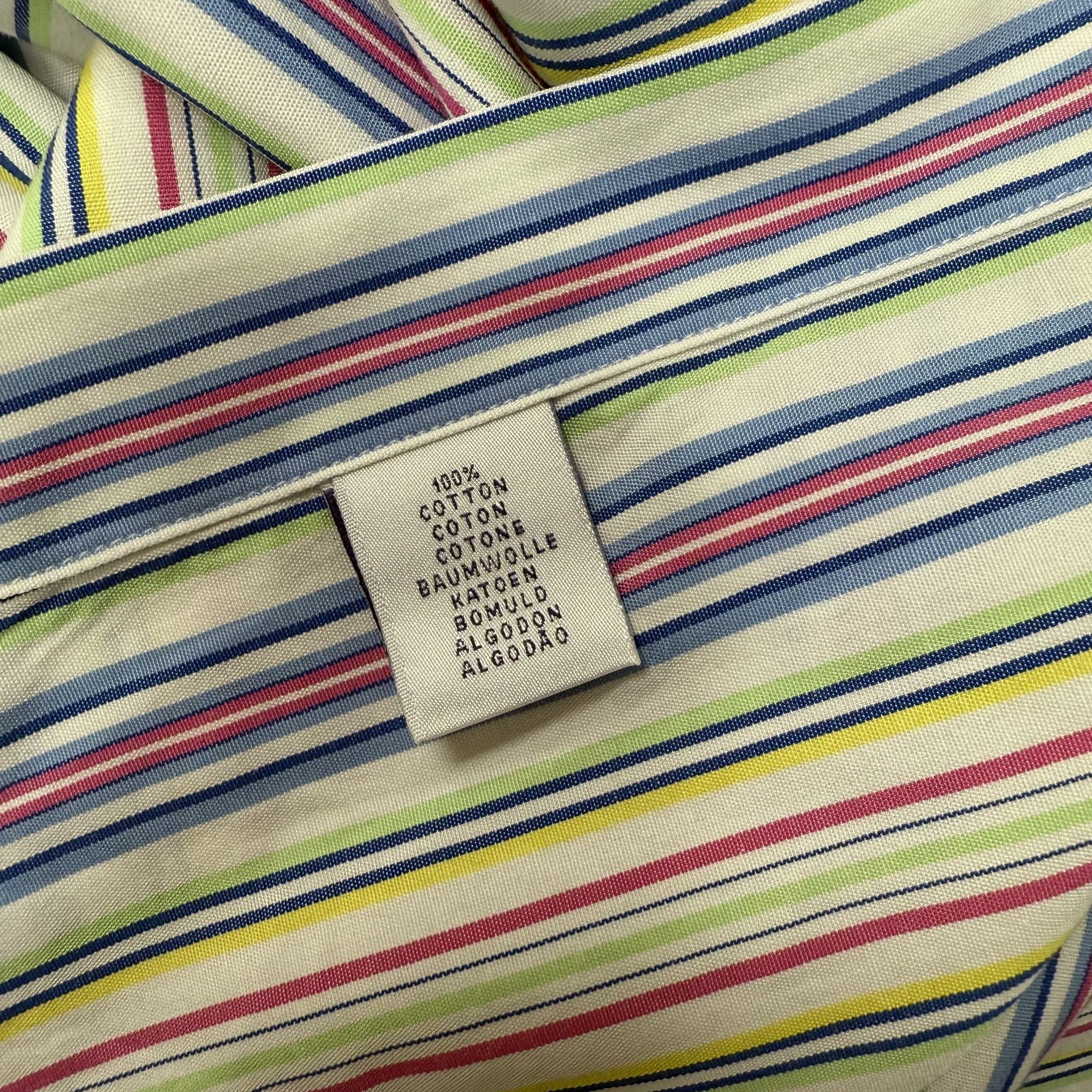 Ralph Lauren Purple Label Vtg Ralph Lauren Italy PURPLE LABEL RAINBOW Stripe Shirt Size US XL / EU 56 / 4 - 8 Thumbnail
