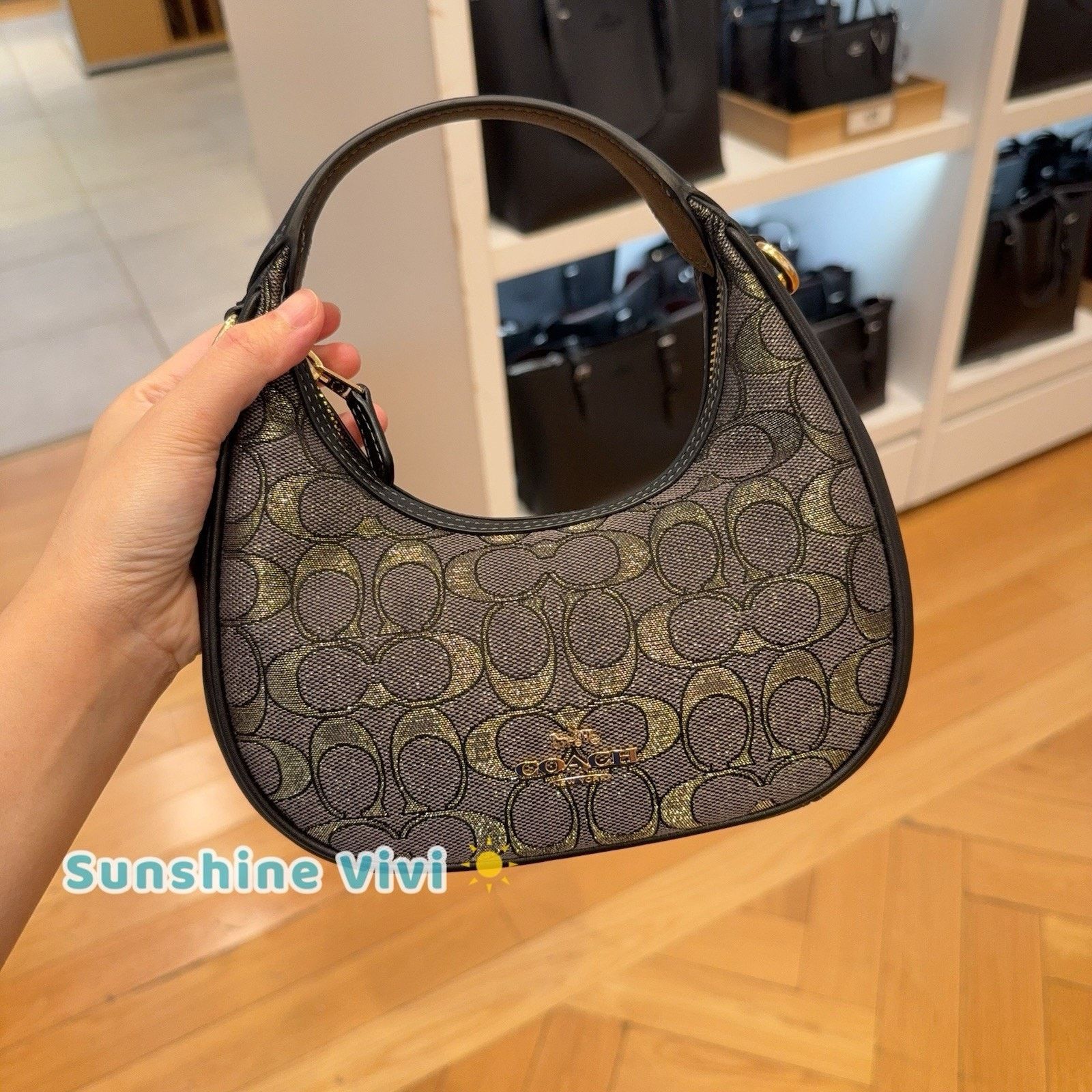 Coach NWT Coach Carmen Mini Crossbody Bag CCF76 Charcoal/Gold Size ONE SIZE - 1 Thumbnail