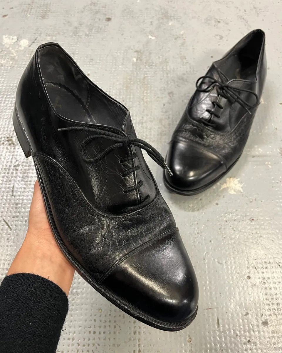 Yves Saint Laurent 1990s Yves Saint Laurent Black Leather Oxford Shoes Size US 9 / EU 42 - 1 Thumbnail