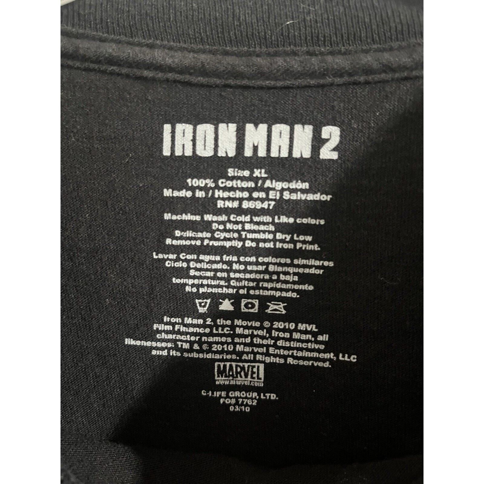 Marvel Comics Iron Man 2 2010 T Shirt Mens XL Marvel Studios Comics Movie Size US XL / EU 56 / 4 - 2 Thumbnail