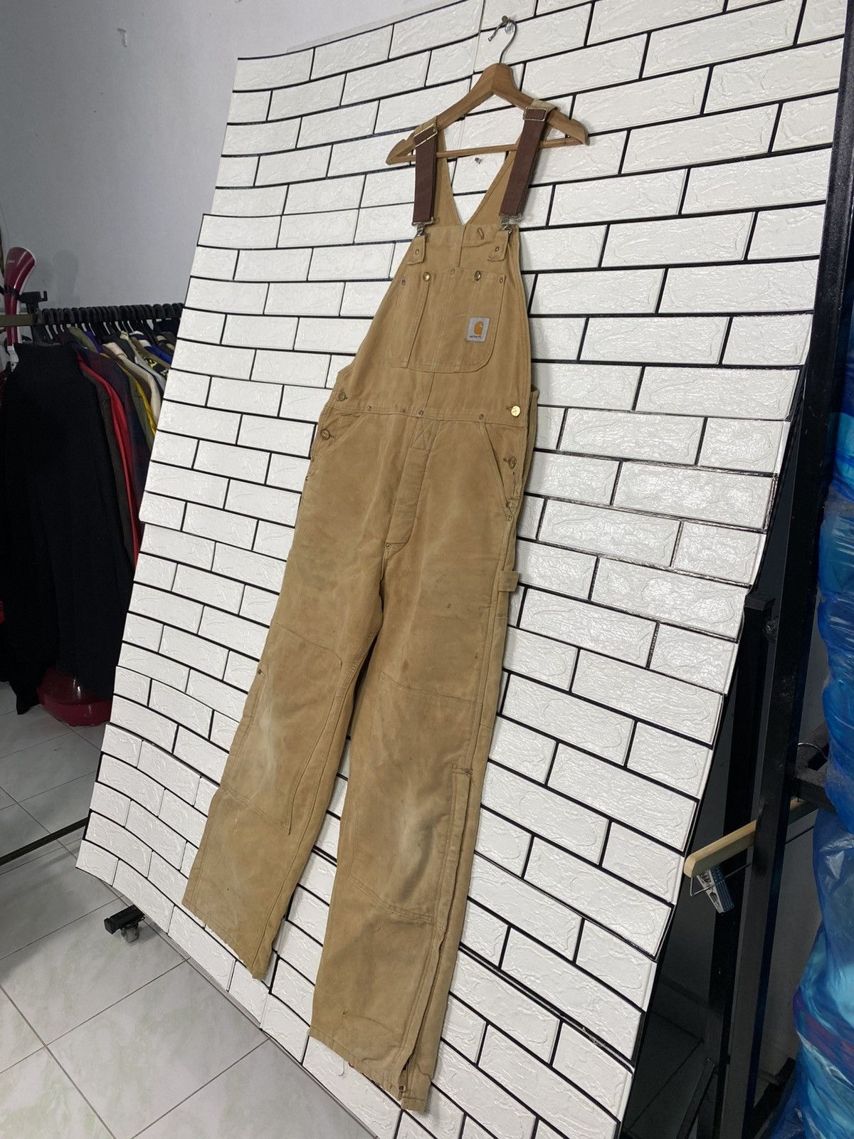 Carhartt 🔥VINTAGE COVERALL CARHARTT WORKER DUCK CANVAS DETROIT Size US 36 / EU 52 - 2 Thumbnail