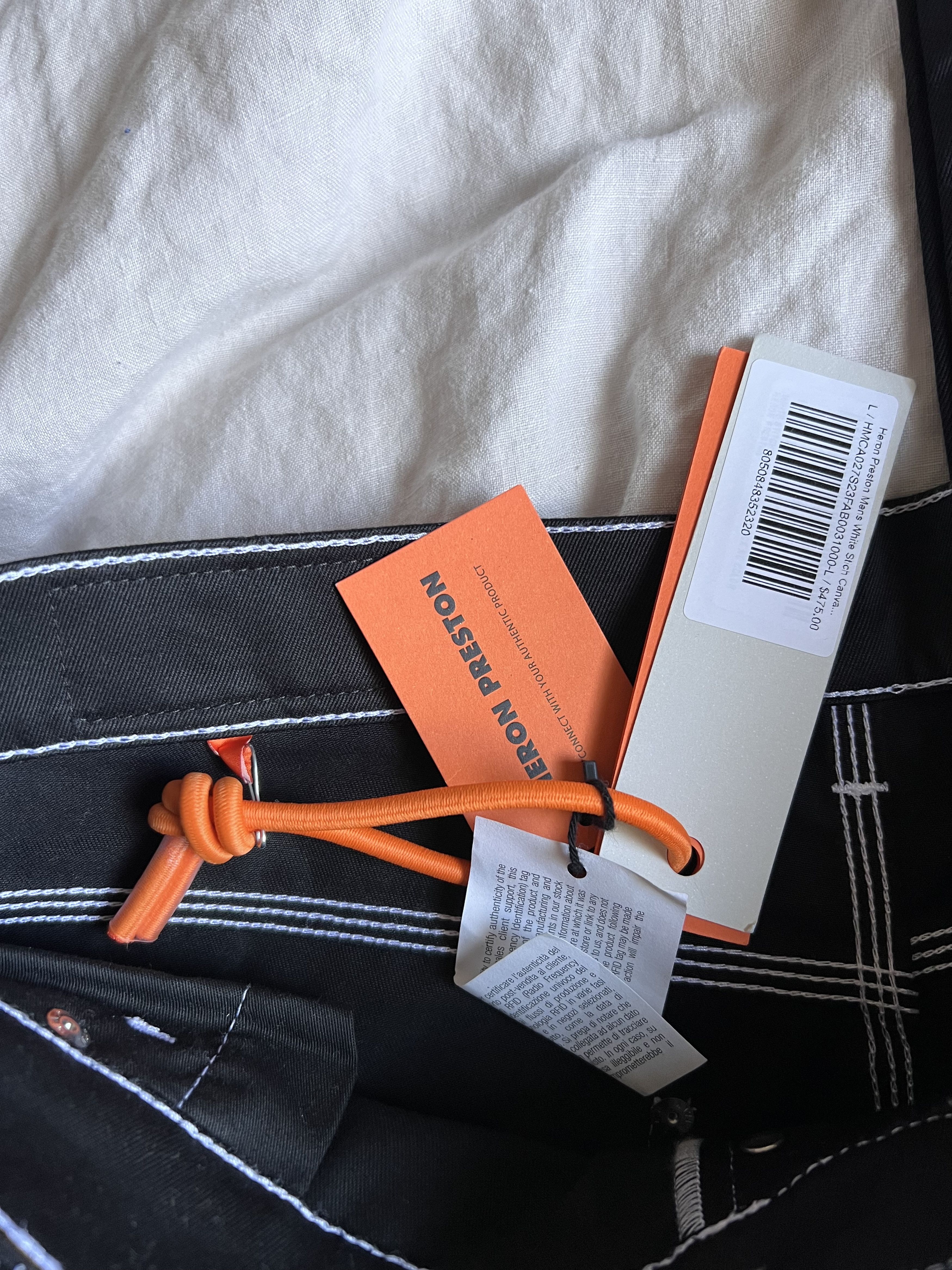 Heron Preston Heron Preston Constrast Stitch Double Knee Pants in Black Size US 34 / EU 50 - 7 Thumbnail
