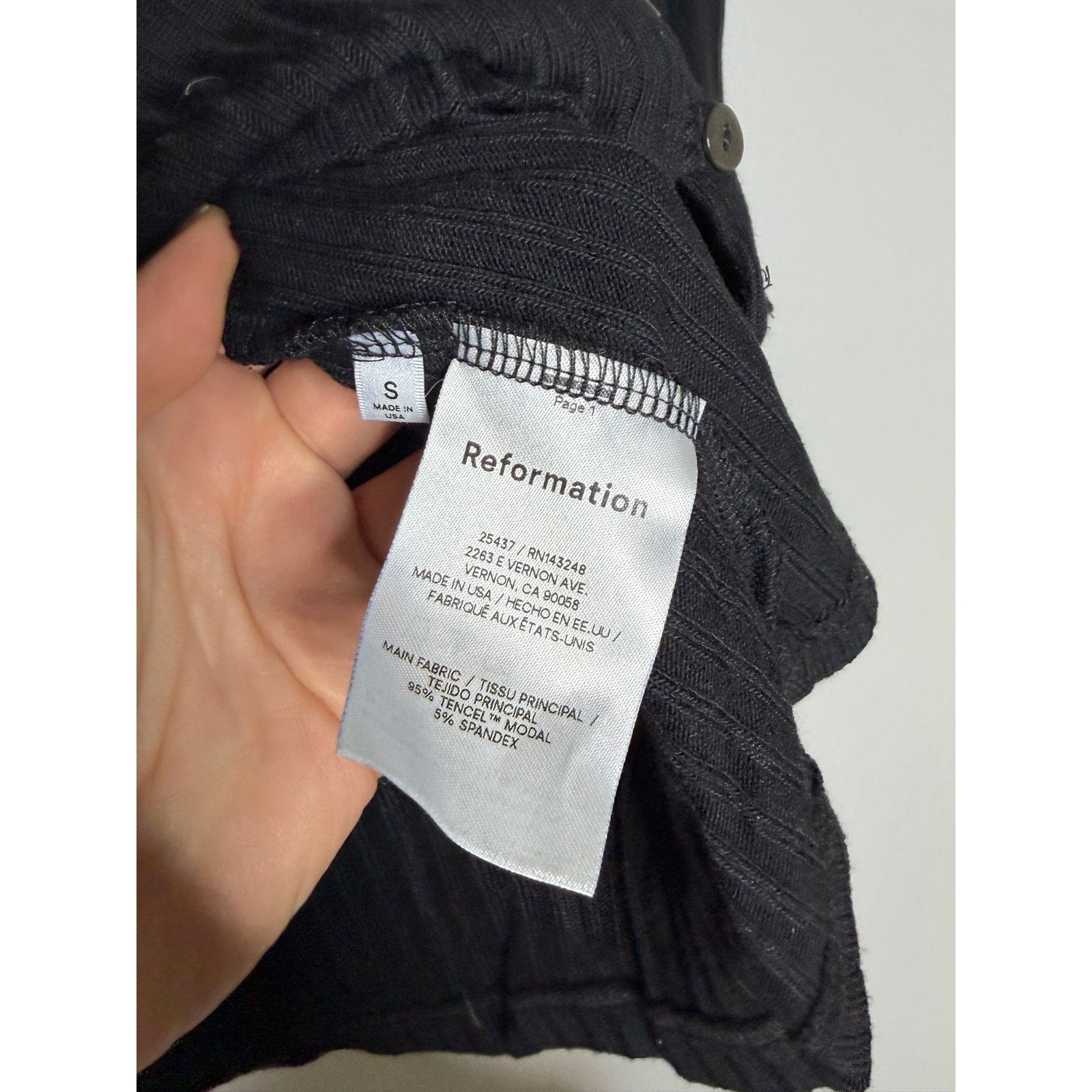 Reformation Reformation Gellar Knit Crop Top Black Sz S Size S / US 4 / IT 40 - 4 Thumbnail