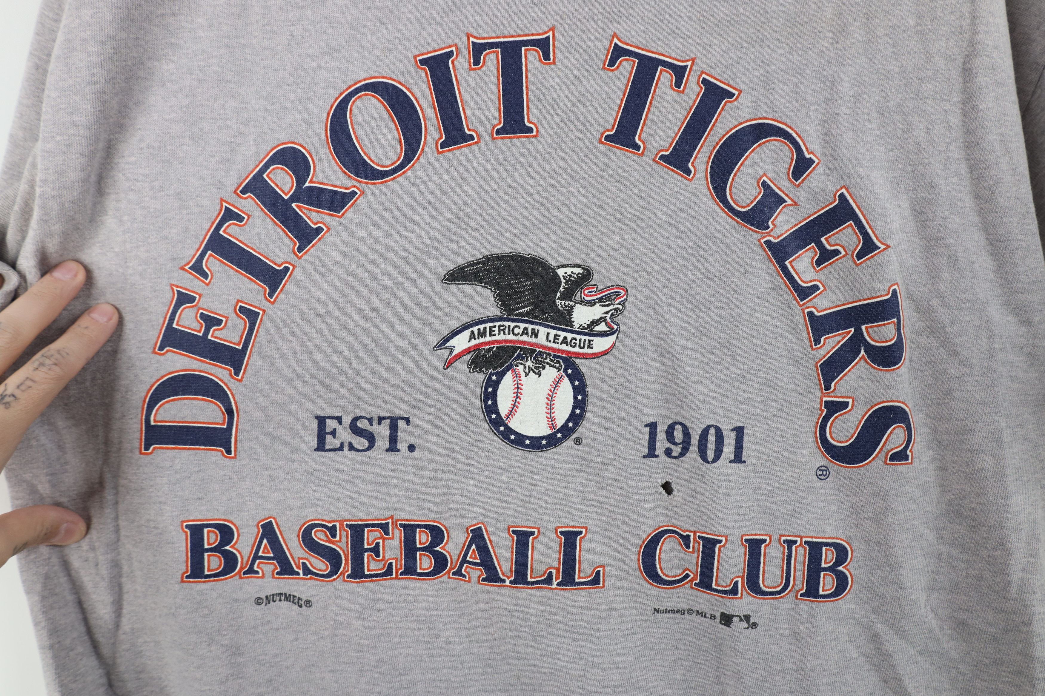 Vintage Vintage 90s Spell Out Detroit Tigers Baseball T-Shirt USA Size US L / EU 52-54 / 3 - 5 Thumbnail