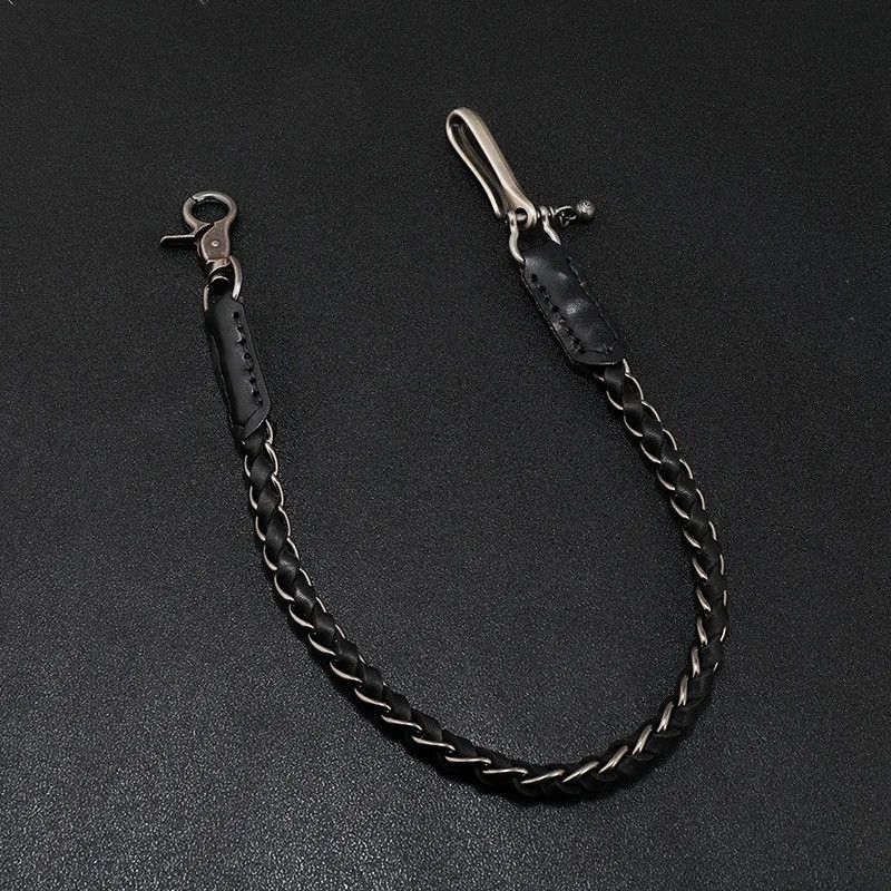 Vintage Punk Rock Leather Metal Pants Waist Chain Size ONE SIZE - 4 Thumbnail