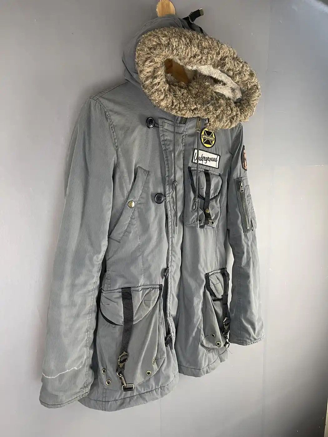 Hysteric Glamour 🔥Hysteric Glamour Multipocket Faux Fur Hoodie Jacket Size M / US 6-8 / IT 42-44 - 3 Thumbnail