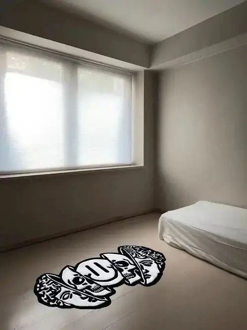VIBE Black White Funny Creative Carpet 60x120cm Size ONE SIZE - 2 Thumbnail