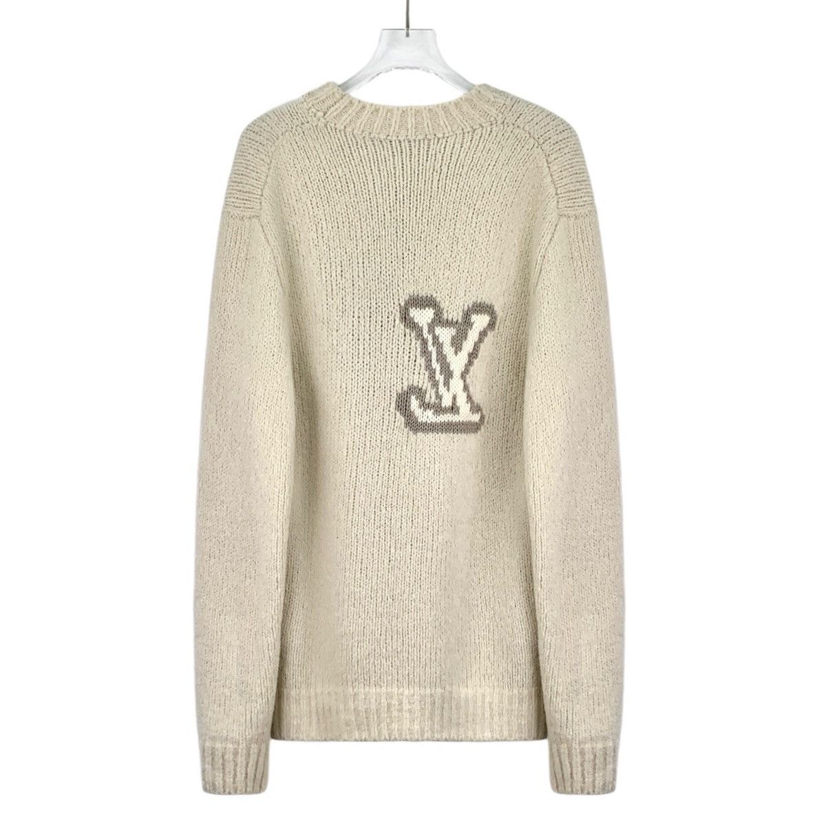 Louis Vuitton Louis Vuitton Off-white Wool Long Sleeve Knit Sweater K26WX Size M / US 6-8 / IT 42-44 - 2 Thumbnail