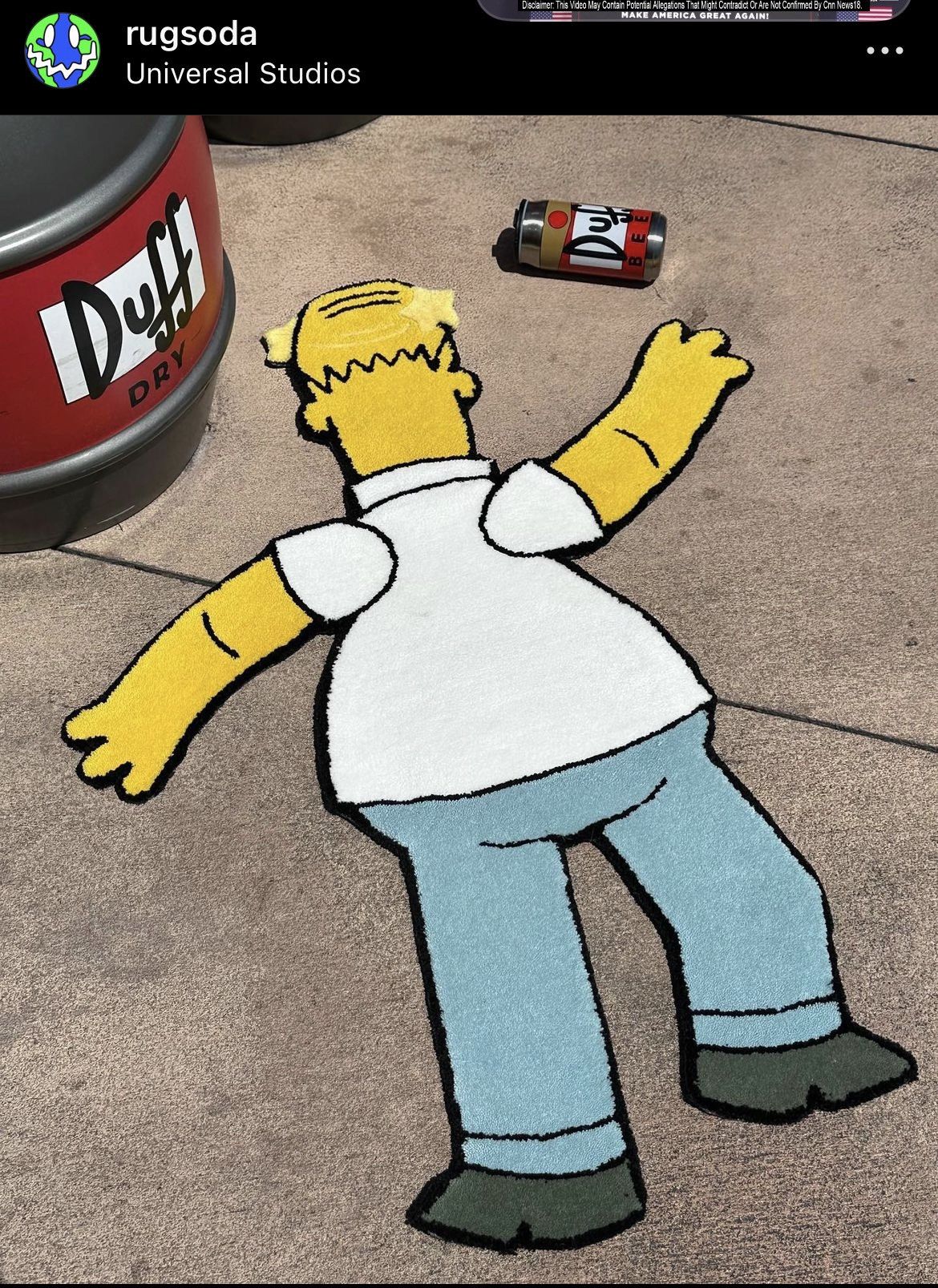 Other RUGSODA HOMER SIMPSON RUG Size ONE SIZE - 5 Thumbnail