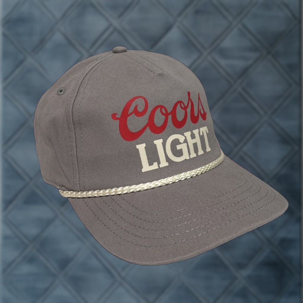 American Needle American Needle Coors Light Beer Hat Cap Snapback Rope Trucker Silver Gray Yarn Knit Adjustable Mens Size ONE SIZE - 1 Thumbnail