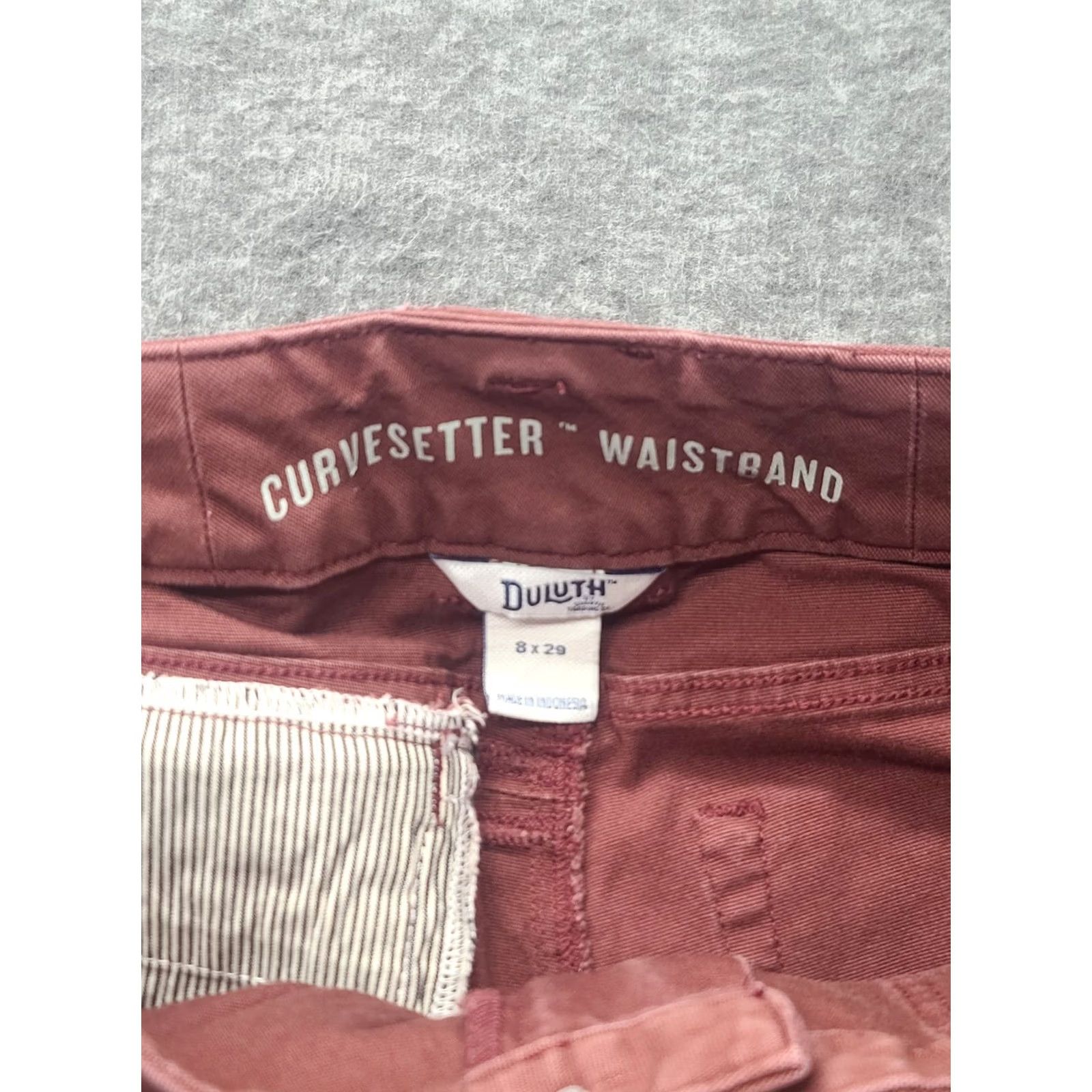 Vintage Duluth Womens Pants 8x29 DuluthFlex Fire Hose Curvesetter Cargo Regular Maroon Cotton Spandex Canvas Cargo Style City Nature Inseam 29 in Size 30" / US 8 / IT 44 - 2 Thumbnail