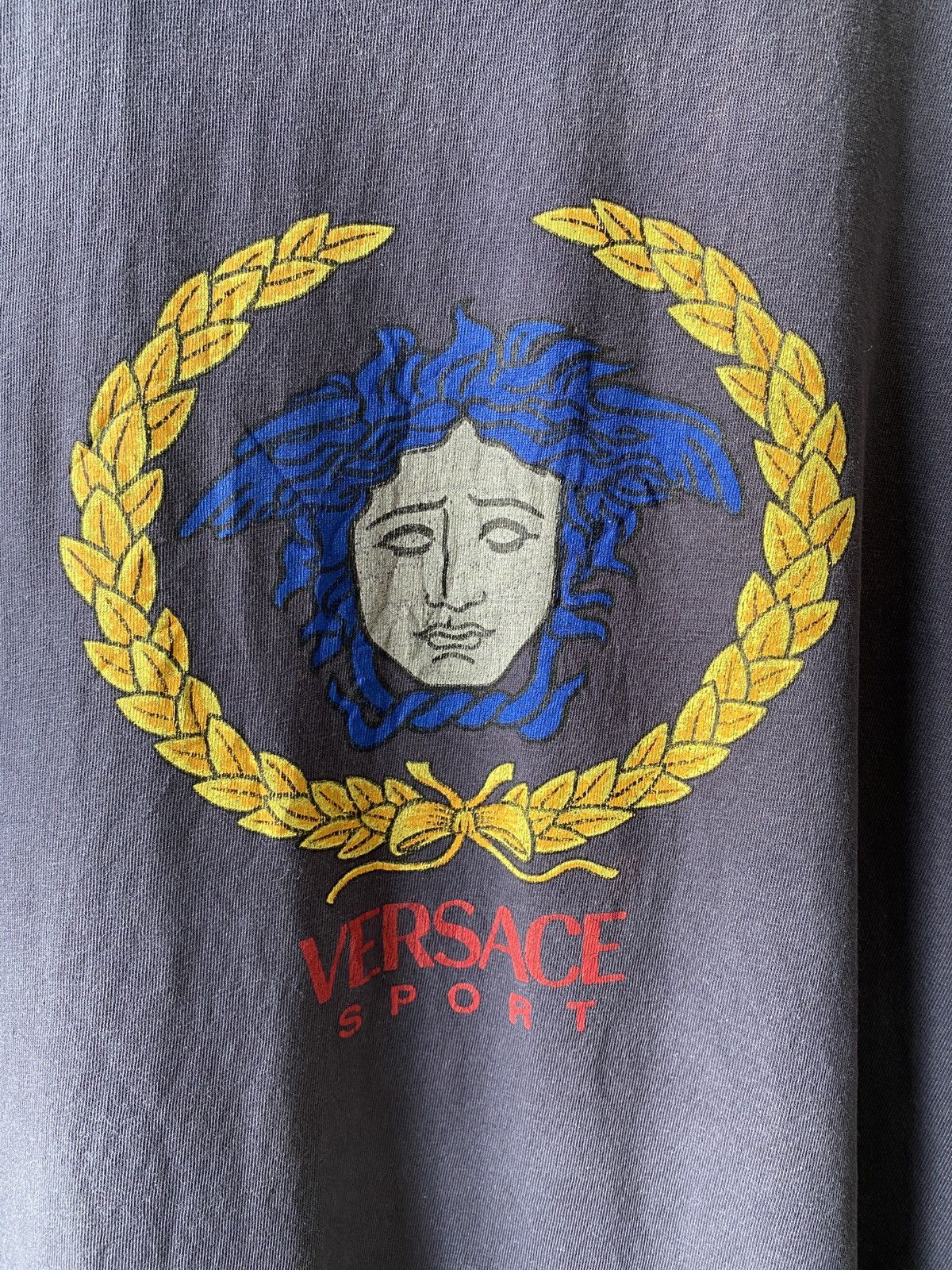 Versace × Versace Jeans Couture × Vintage Vintage 90’s Versace Sport Medusa Logo Distressed Shirt Size US L / EU 52-54 / 3 - 5 Thumbnail