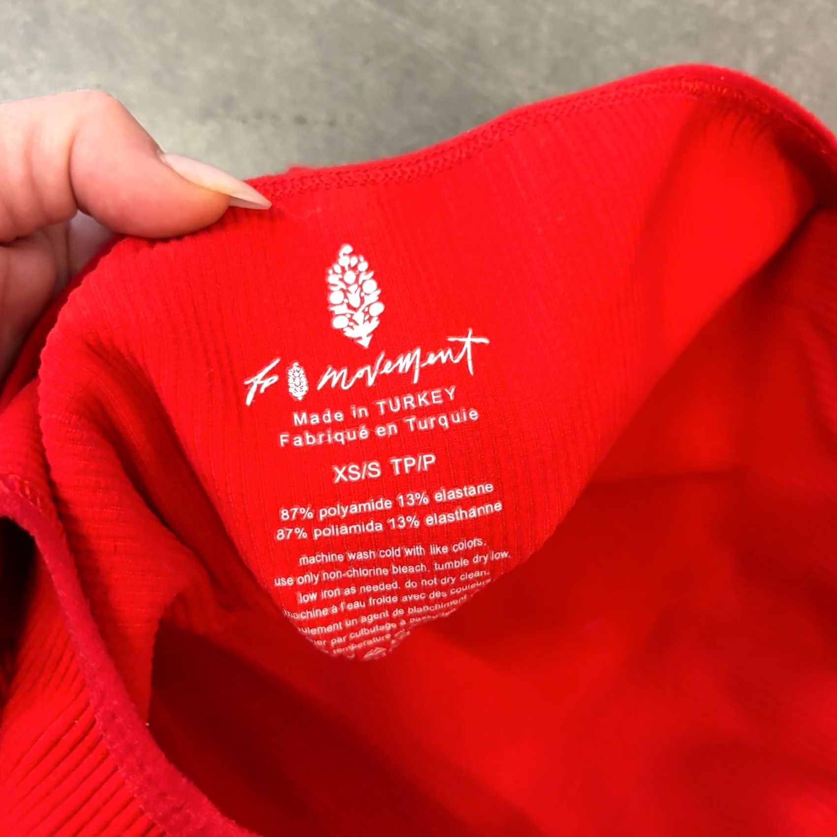 Vintage VINTAGE Free People Movement Ribbed One Shoulder Workout Tank Top Red XS/S Womens Tank Size XS / US 0-2 / IT 36-38 - 3 Thumbnail