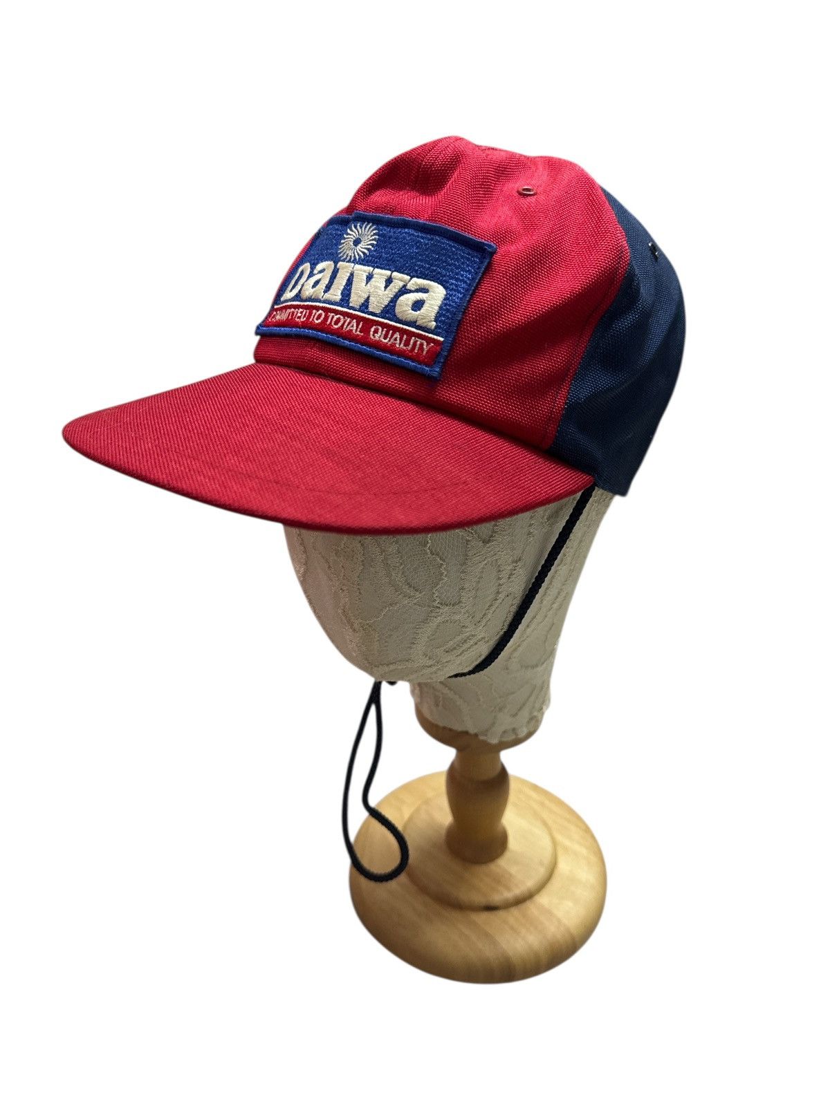 DAIWA VINTAGE 1980s DAIWA FISHING CAP HAT WITH LACE Size ONE SIZE - 2 Thumbnail