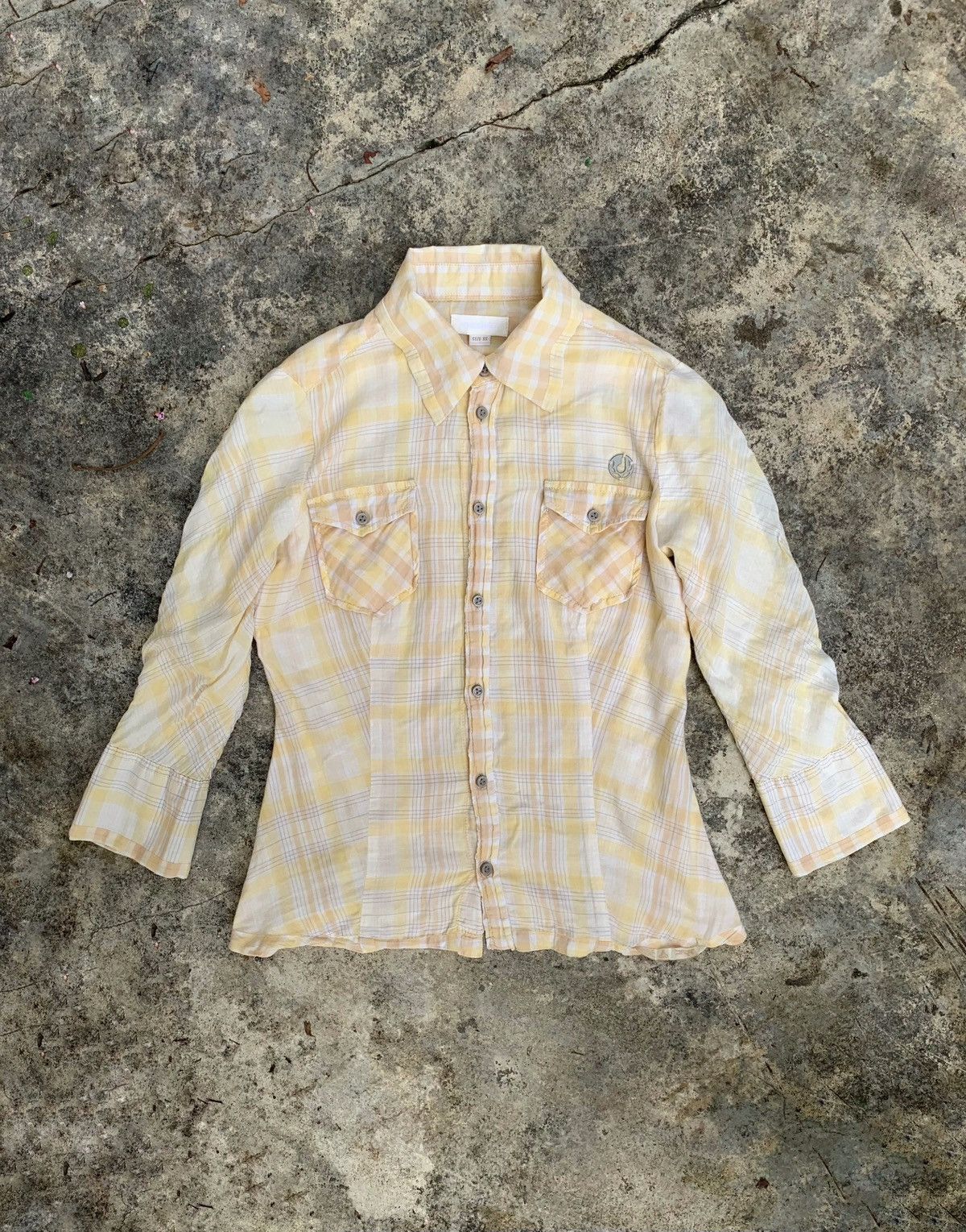 Diesel Diesel Plaid Button Up Pocket Yellow Western Shirts Size M / US 6-8 / IT 42-44 - 1 Thumbnail