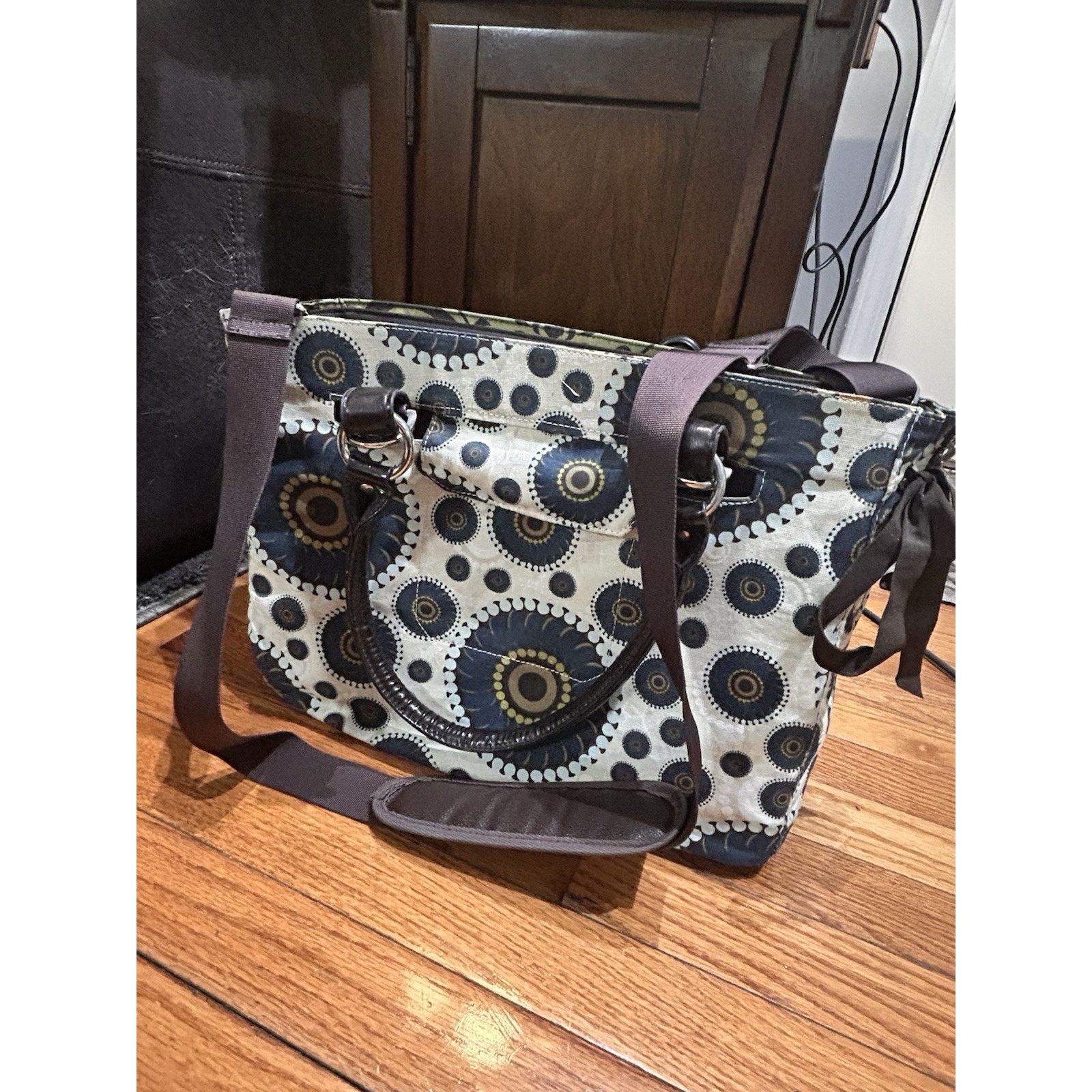 Other Luvali Convertibles Computer Bag Or Purse Cream Blue Brown Size ONE SIZE - 1 Thumbnail