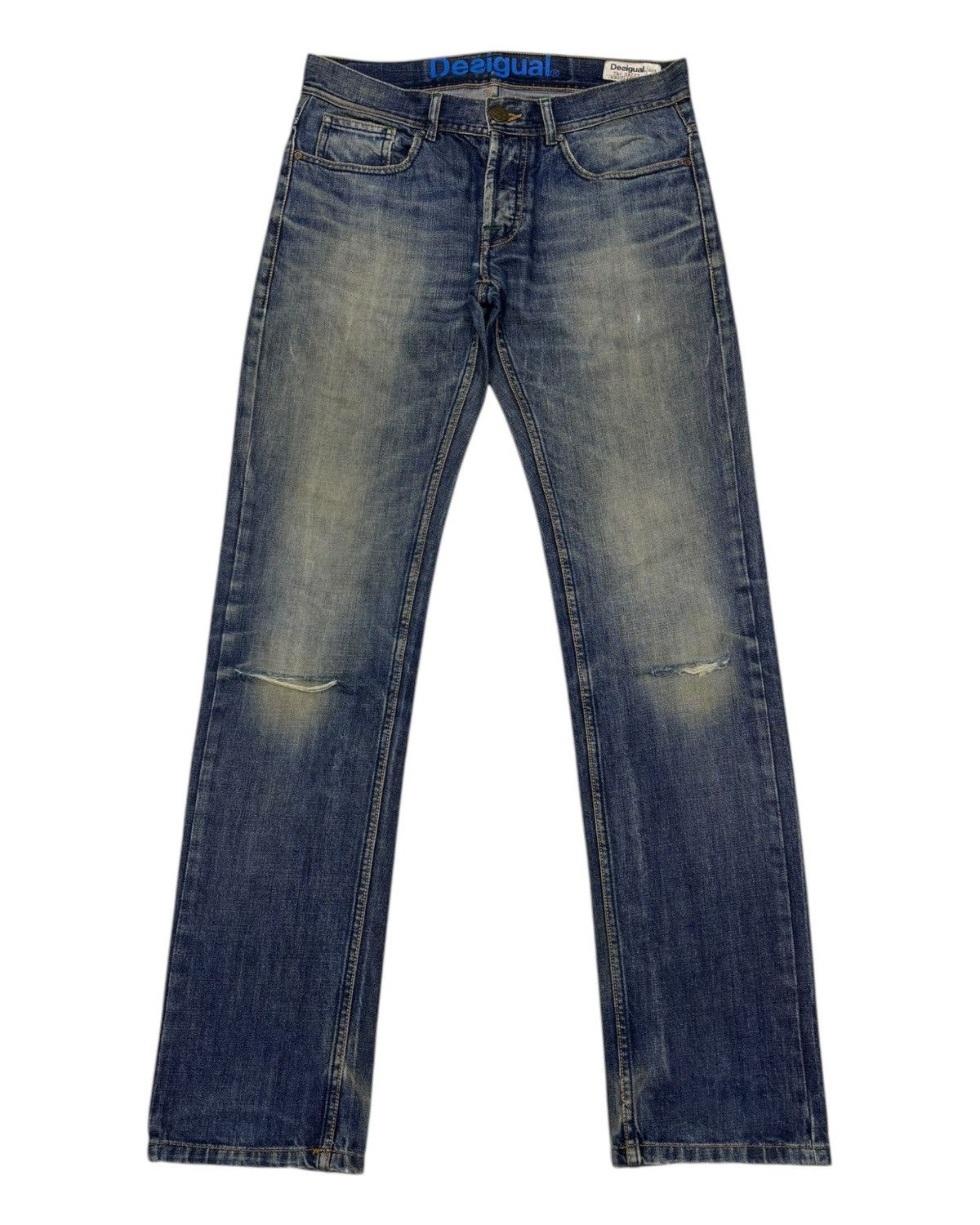Desigual × Hysteric Glamour × If Six Was Nine 🔥DESIGUAL SLIM DISTRESSED DENIM JEANS ROCKSTAR DENIM Size US 31 - 7 Thumbnail
