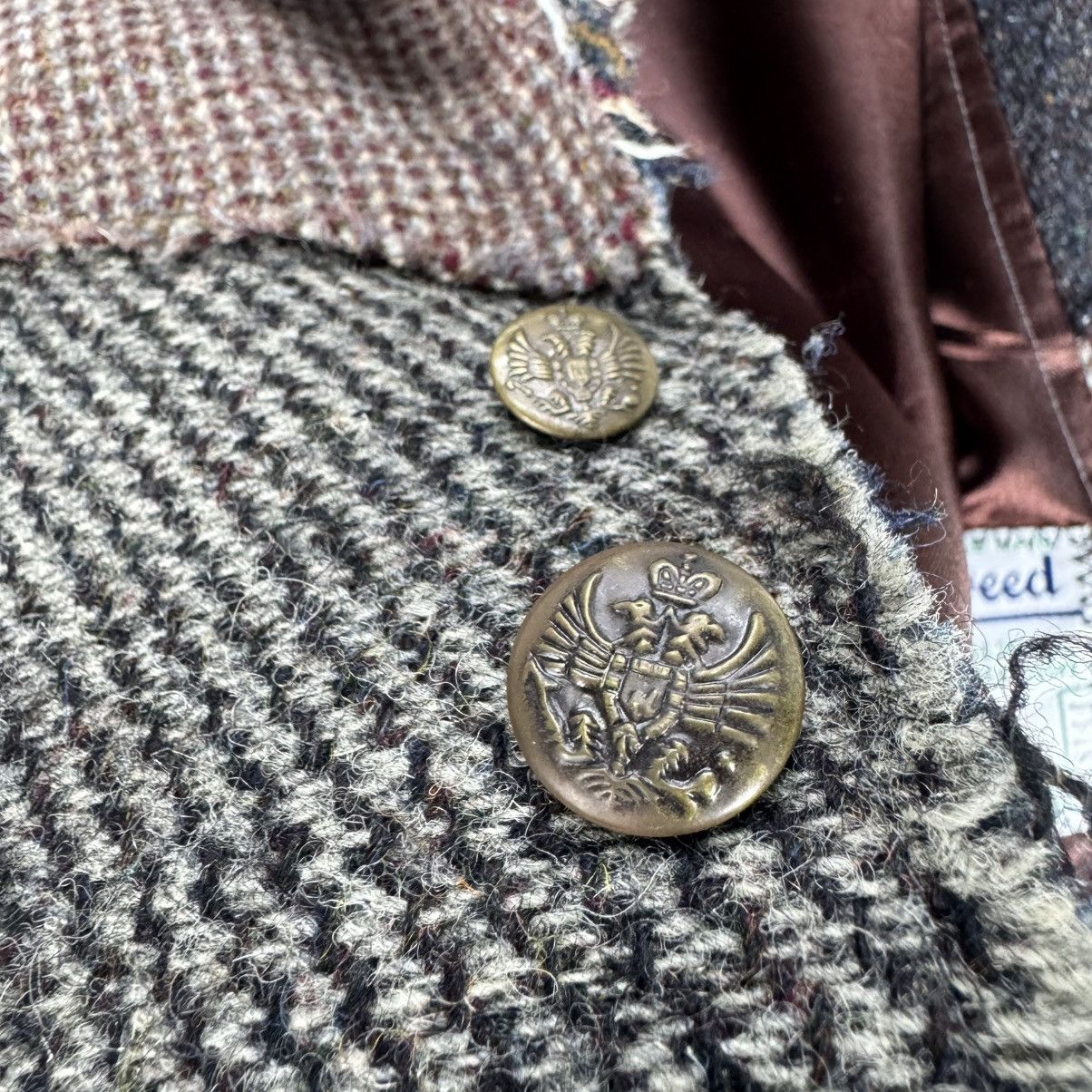 Harris Tweed 🔥HARRIS TWEED PATCHWORK BALMACAAN COAT BLAZER Size US M / EU 48-50 / 2 - 11 Thumbnail