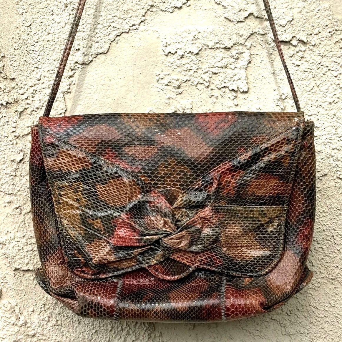 Other Vintage Brown Faux Snakeskin Purse Size ONE SIZE - 2 Thumbnail