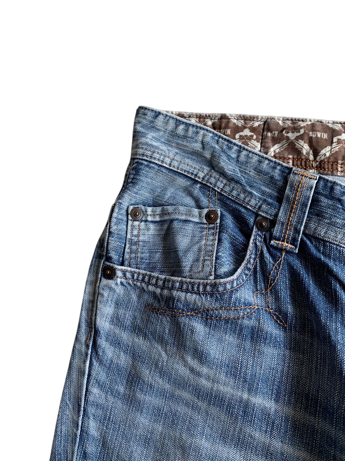 Edwin VINTAGE FLARE EDWIN XV NAVAJO FADED&RUSTY JAPANESE DENIM Size US 34 / EU 50 - 11 Thumbnail