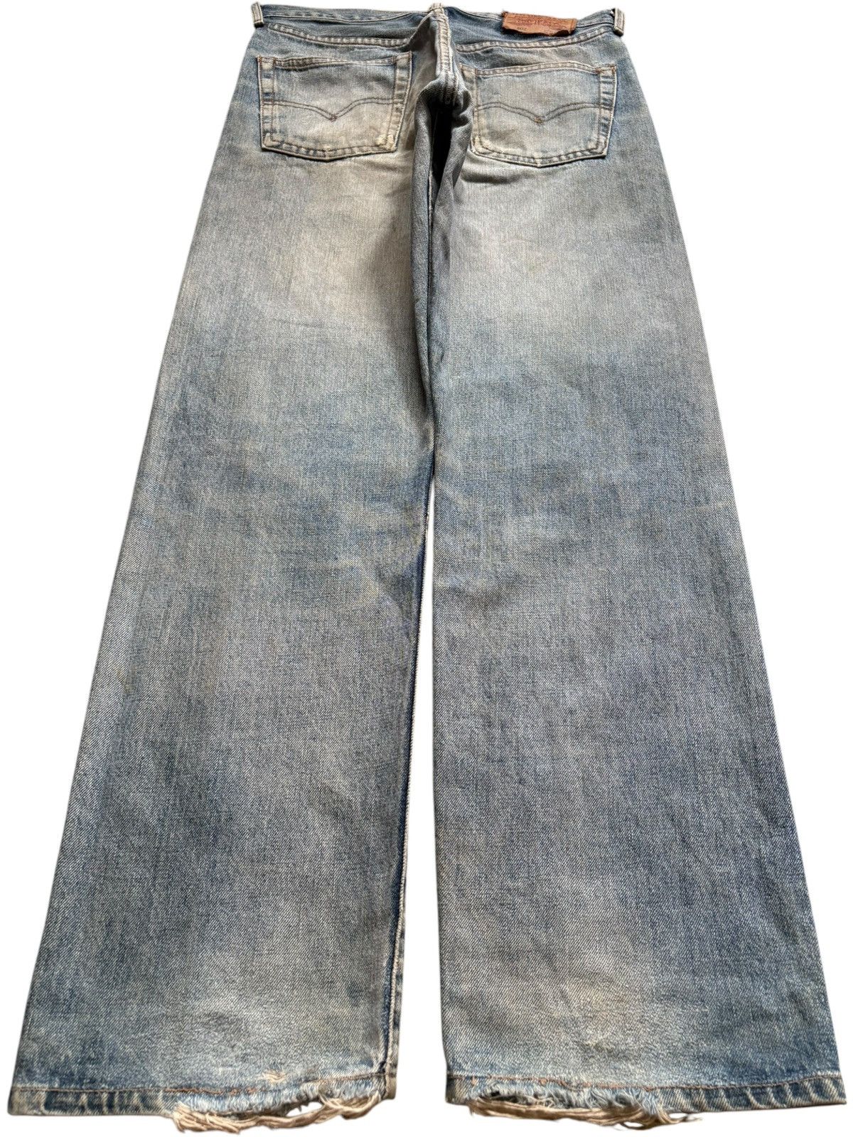 Levi's Vintage 80s Levis 502 Big E Selvedge Mud Wash Loose Jeans Size US 30 / EU 46 - 3 Thumbnail