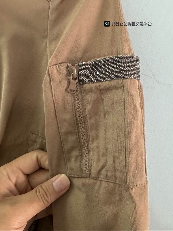 Brunello Cucinelli Brunello Cucinelli Solid Zip Stand-Collar Coat Size US M / EU 48-50 / 2 - 1 Thumbnail