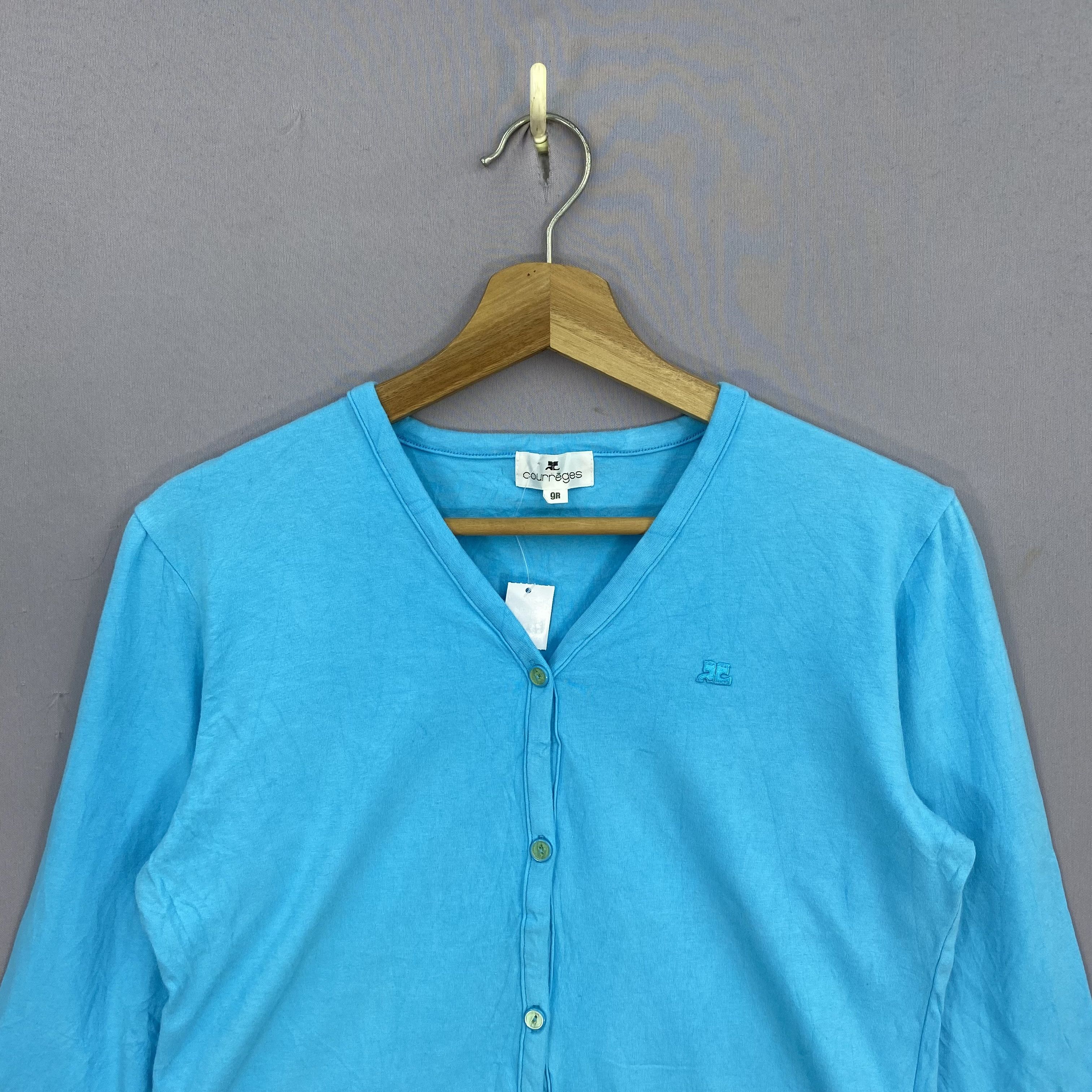 Courreges Vintage Courreges Cardigan Sweatshirt Button Front Knit Top Size XS / US 0-2 / IT 36-38 - 4 Thumbnail