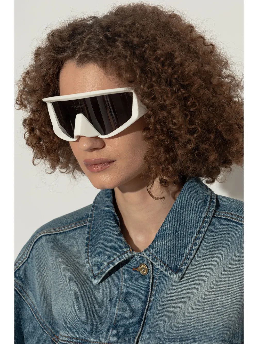 Balmain o1s1wg111225 Size:OS/Espion Sunglasses in White Size ONE SIZE - 3 Thumbnail