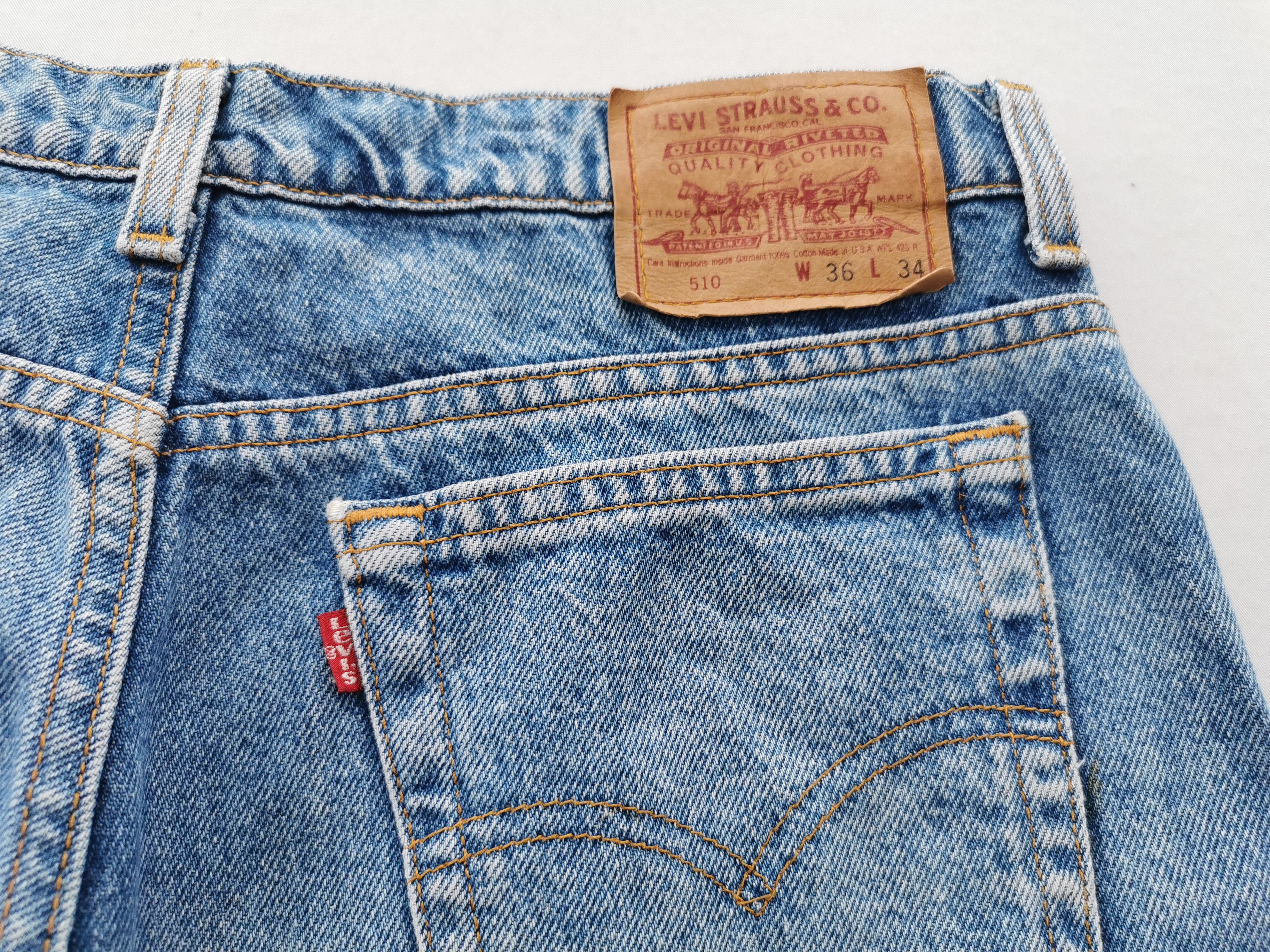Levi's Vintage 90's Levis Lot 510 Denim Jeans Made In USA Size US 33 - 7 Thumbnail