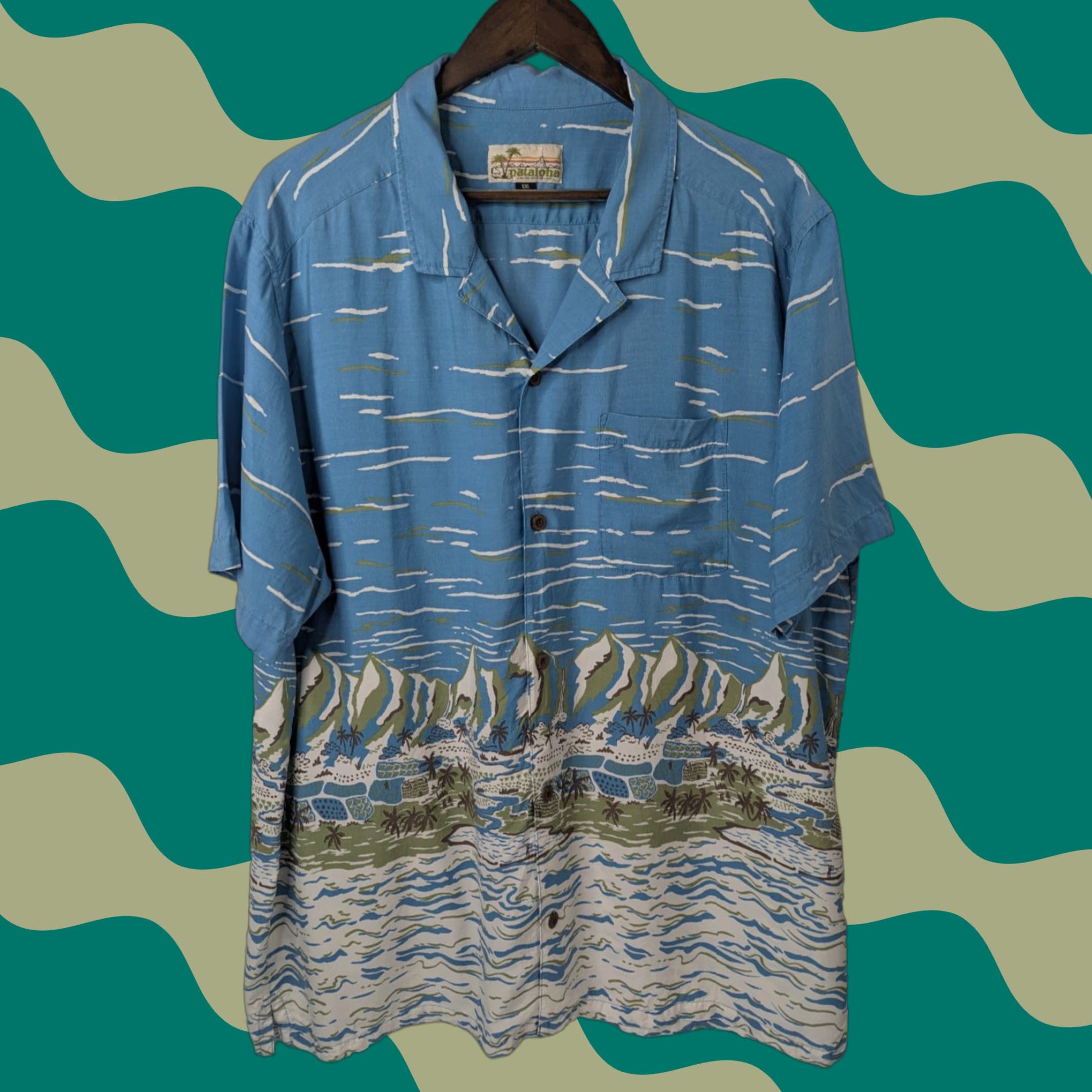 Patagonia VINTAGE Patagonia Pataloha Limited Edition 2019 Hawaiian S/S Button Camp Shirt 2XL Blue Womens/Men? Size US XXL / EU 58 / 5 - 1 Thumbnail