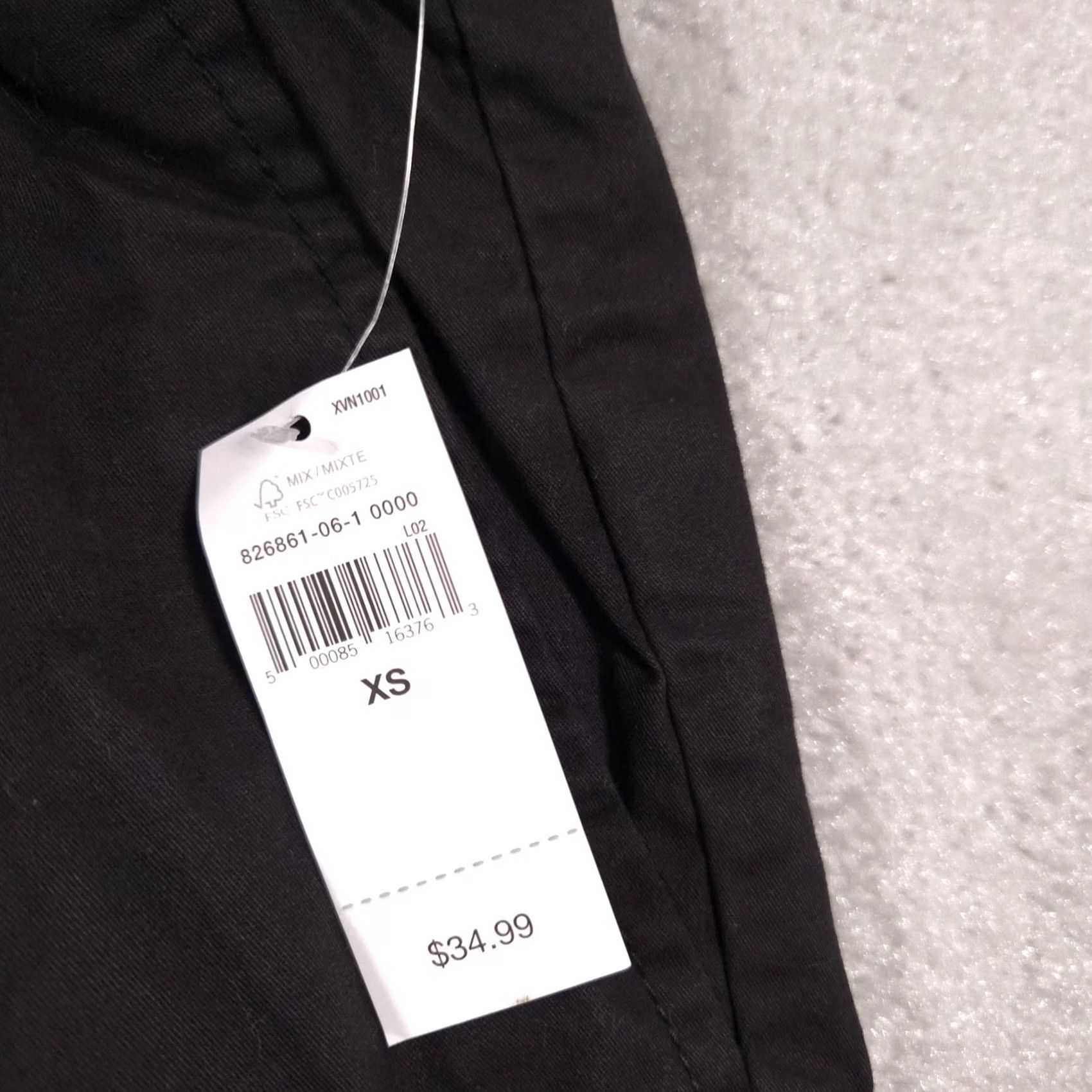 Gap Gap Mens XS Black 9 Inch Easy Short Elastic Waist Drawstring Pockets Chino Relaxed Casual Shirt Size US 27 - 7 Thumbnail