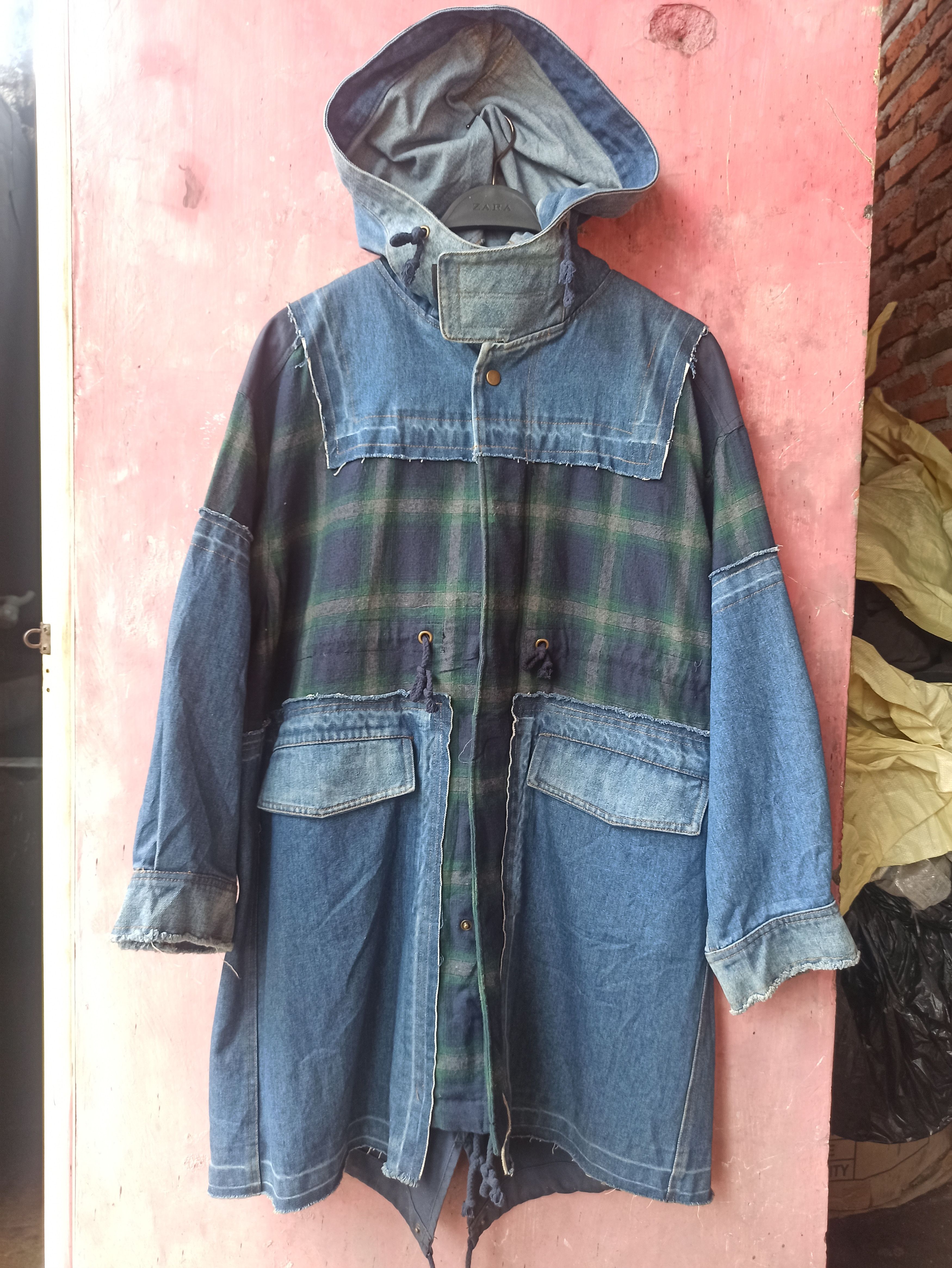 image of If Six Was Nine x Yohji Yamamoto Rivet And Surge Japan Patchwork in Blue, Men's (Size Large)