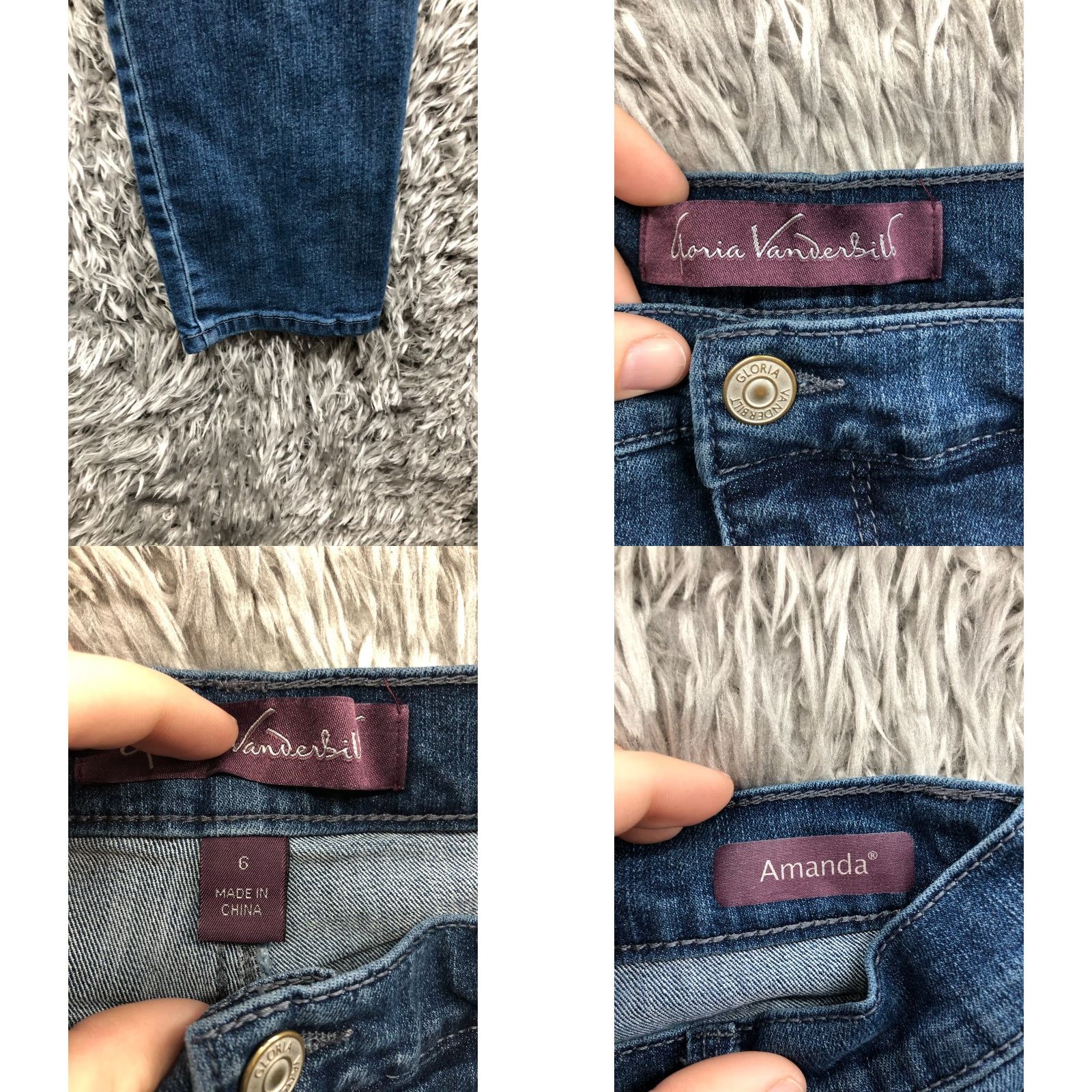 Gloria Vanderbilt Gloria Vanderbilt Amanda Jeans Womens Size 6 Mid Rise Medium Wash Blue Size 28" / US 6 / IT 42 - 8 Thumbnail