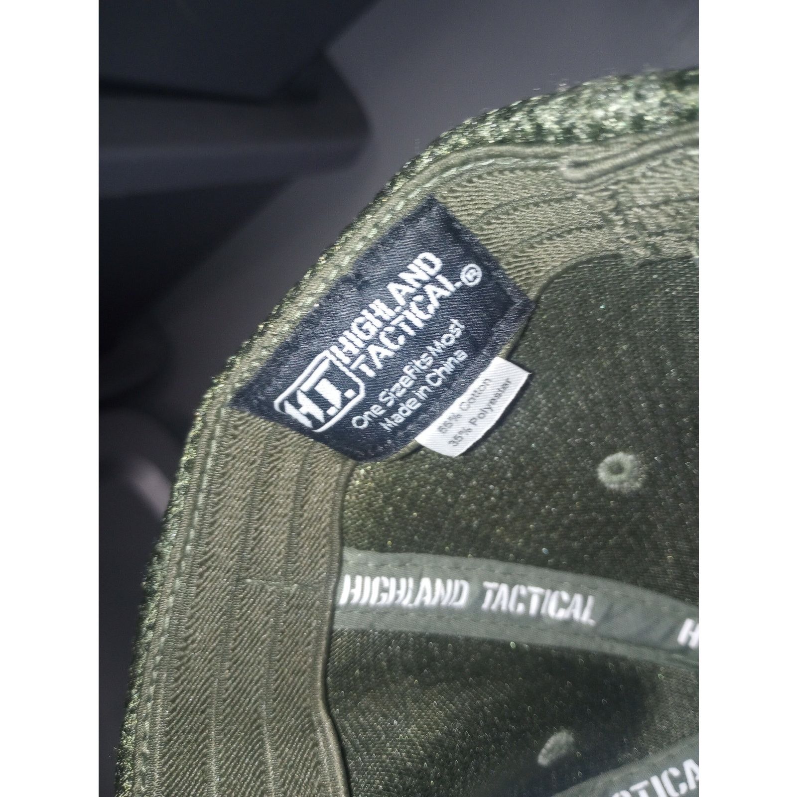 Highland Highland Tactical Olive Green Baseball Hat USA Flag Size ONE SIZE - 2 Thumbnail