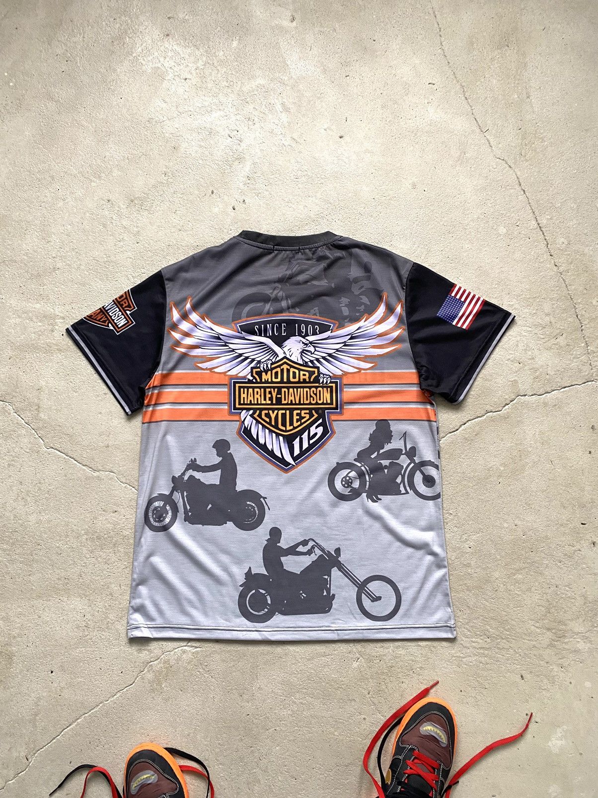 Harley Davidson Vintage Harley Davidson Tee Shirt Full Print Size US L / EU 52-54 / 3 - 2 Thumbnail